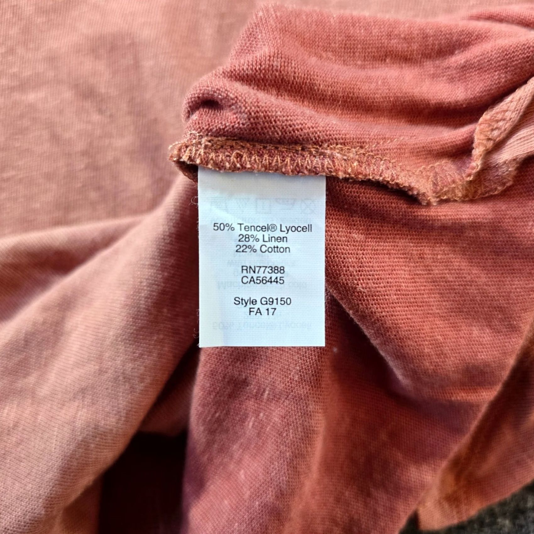 Madewell Madewell Top Womens Size S Orange Linen Blend Long Sleeve Tie Waist Casual Blouse Ladies Regular Knit Size S / US 4 / IT 40 - 7 Thumbnail