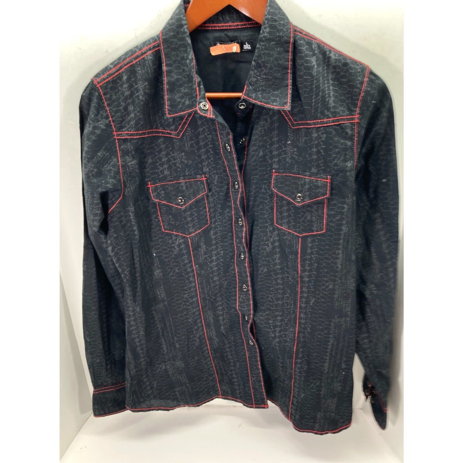 Vintage Cruel Girl Western Button Up Shirt Womens L Black Geo Long Sleeve Cowgirl Rodeo Shirts Size L / US 10 / IT 46 - 3 Thumbnail