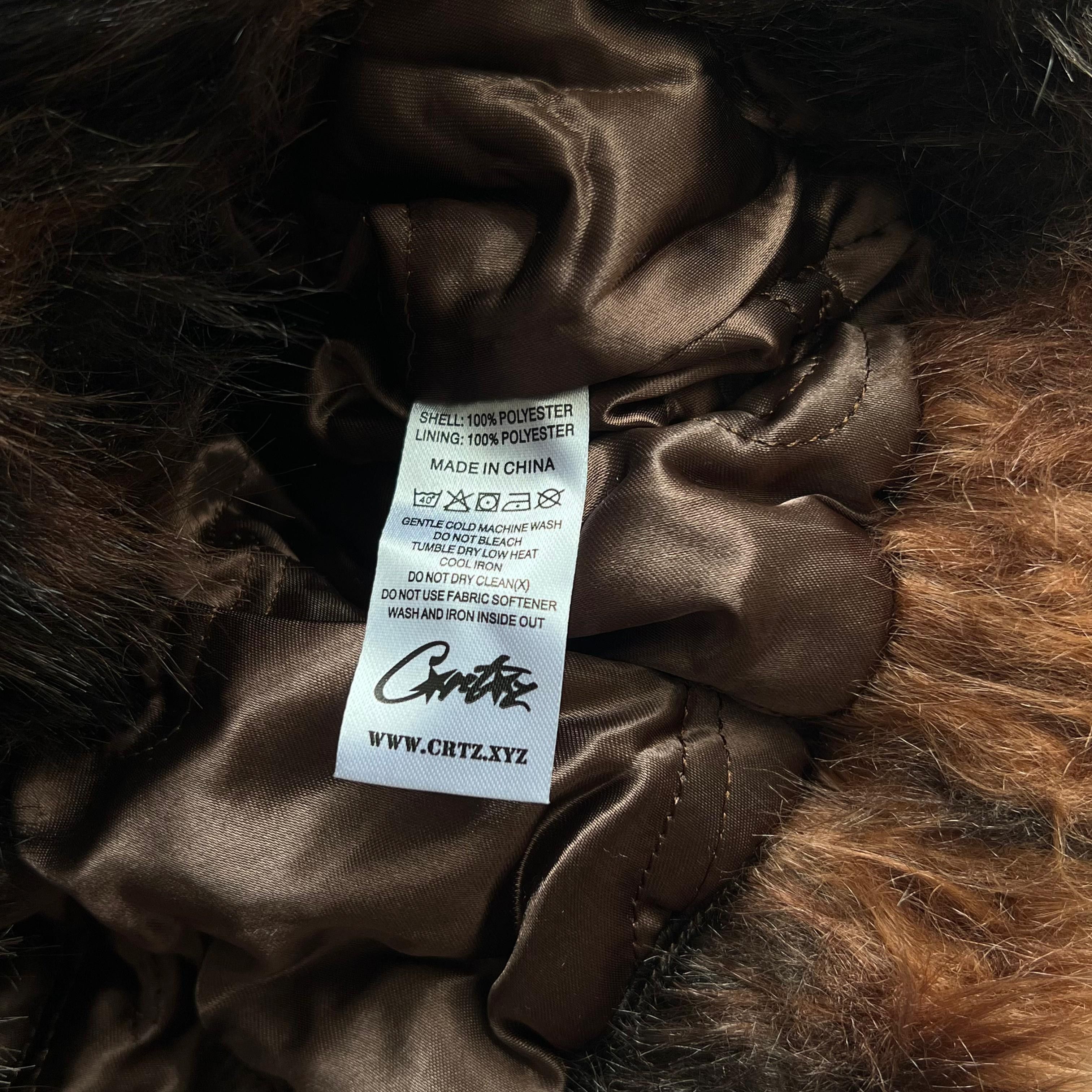 Corteiz Corteiz Faux Fur Hooded Jacket Brown Size US L / EU 52-54 / 3 - 5 Thumbnail
