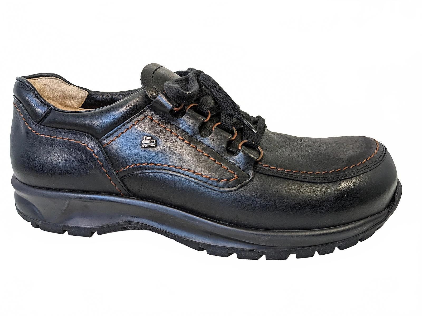 Other Finn Comfort Men Walking Shoes Germany Black Leather Wide 10 Size US 10 / EU 43 - 2 Thumbnail