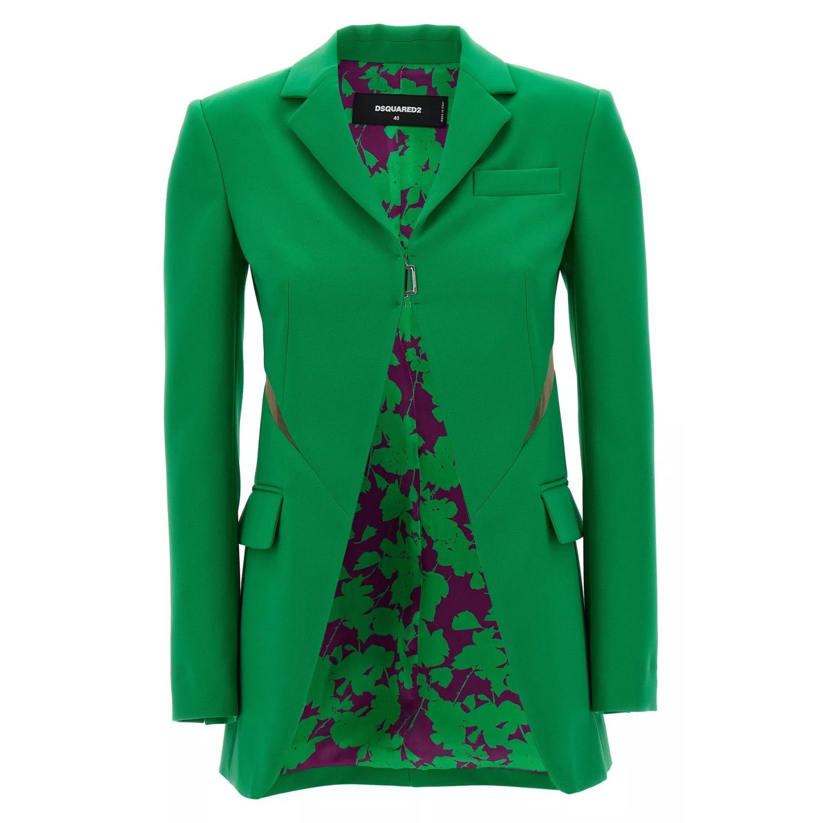 Dsquared2 DSQUARED2 Tulle Insert Green Blazer Jacket New & Authentic ( Size M / US 6-8 / IT 42-44 - 1 Thumbnail