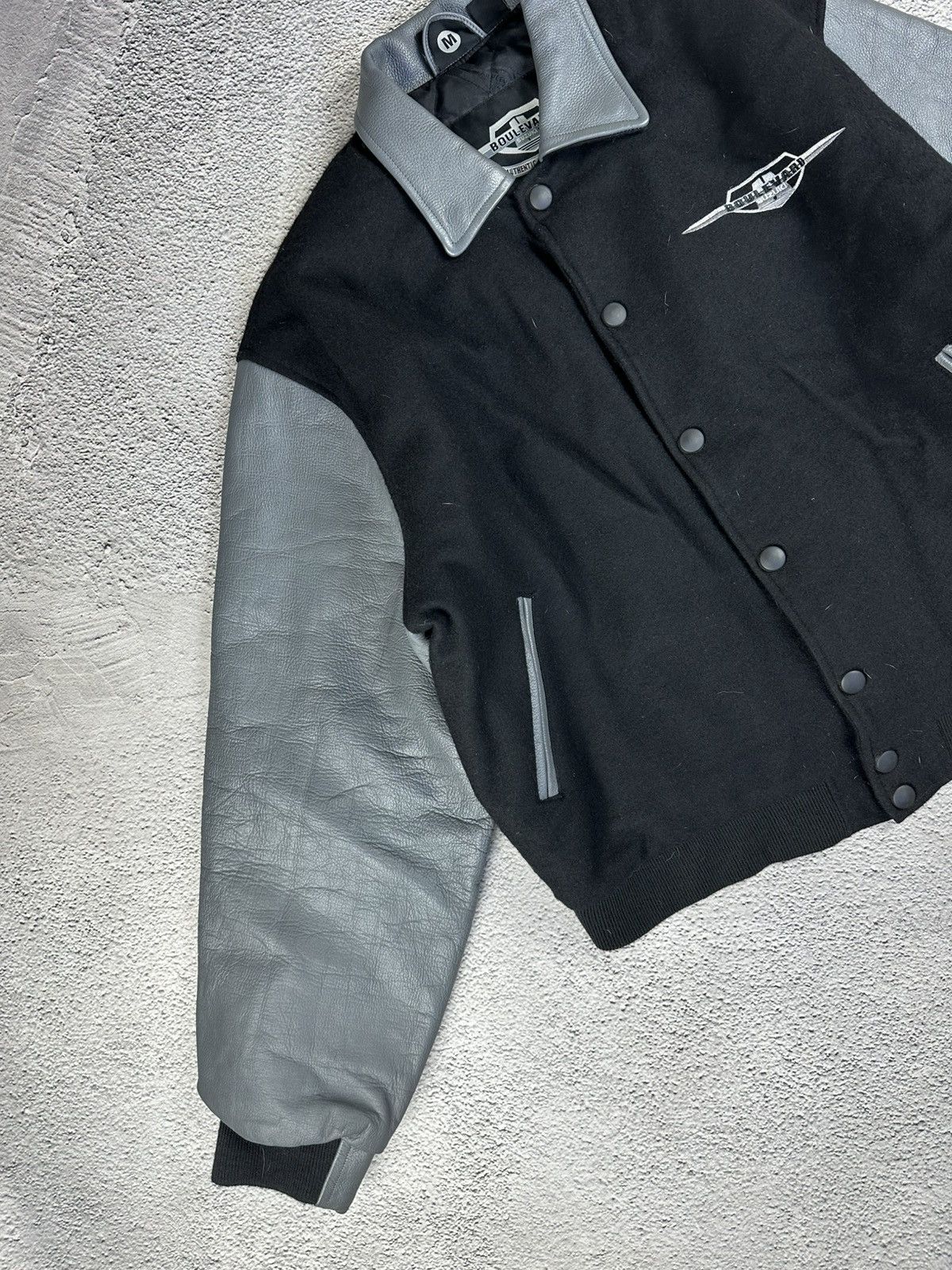 Other Suzuki Boulevard Varsity Wool Jacket Leather Sleeves Bombers Size US L / EU 52-54 / 3 - 4 Thumbnail