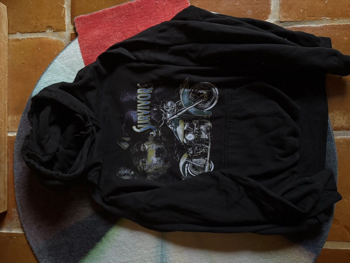 Vintage Wolf motorcycle hoodie Size US L / EU 52-54 / 3 - 1 Thumbnail
