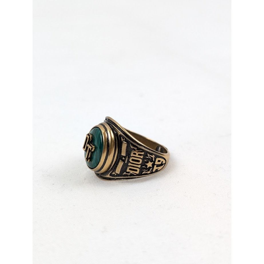 DENIM TEARS × Dior o1rshd1 Size: M / MCJ Fashion Jwl Ring in Gold/Green Size ONE SIZE - 5 Thumbnail