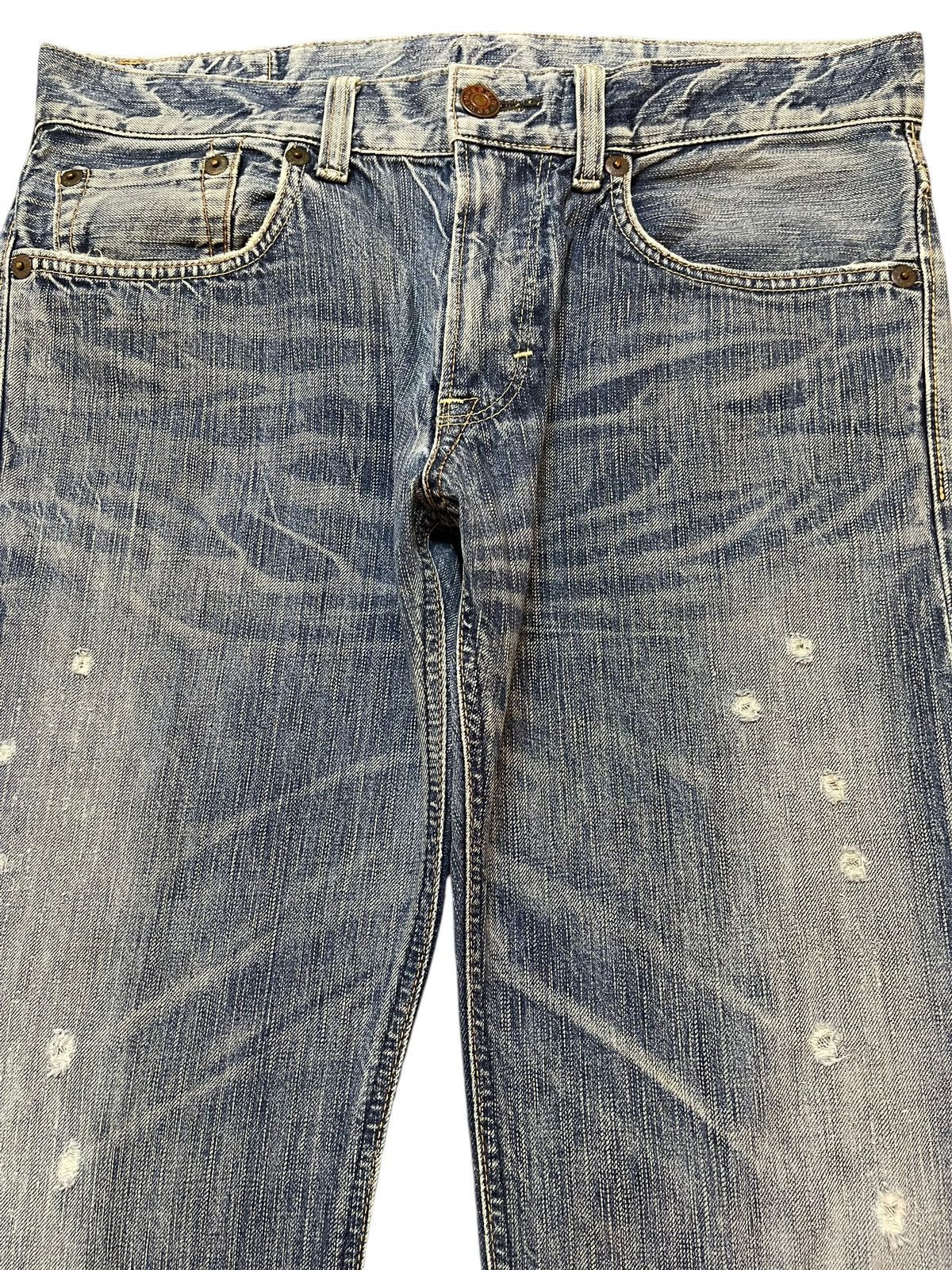 Edwin Vintage Edwin Blue Trip 503 Faded Distress Wide Leg Baggy Size US 34 / EU 50 - 3 Thumbnail