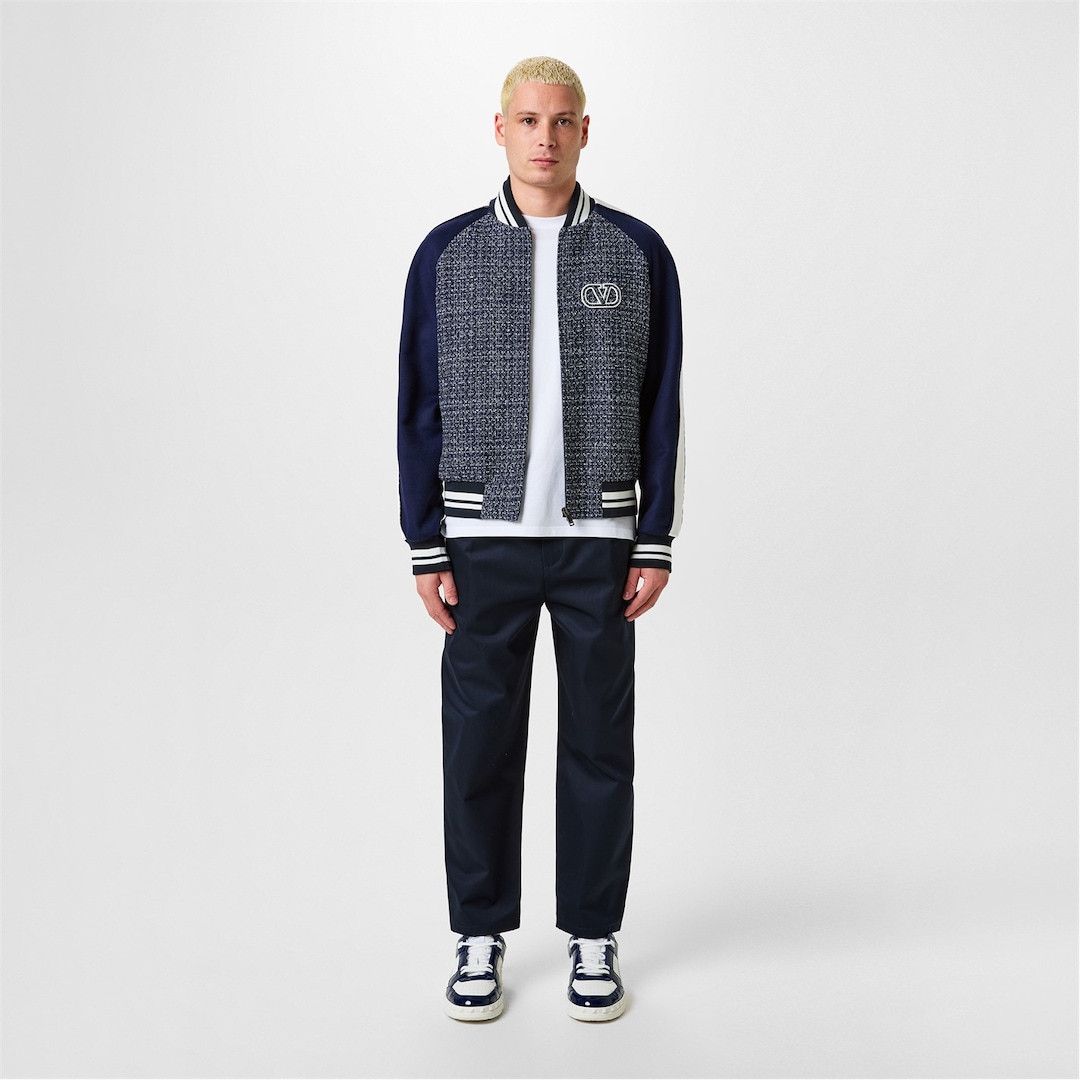Valentino o1g2r1mq0526 Pleat Detail Tapered Trousers in Navy Size US 32 / EU 48 - 6 Thumbnail