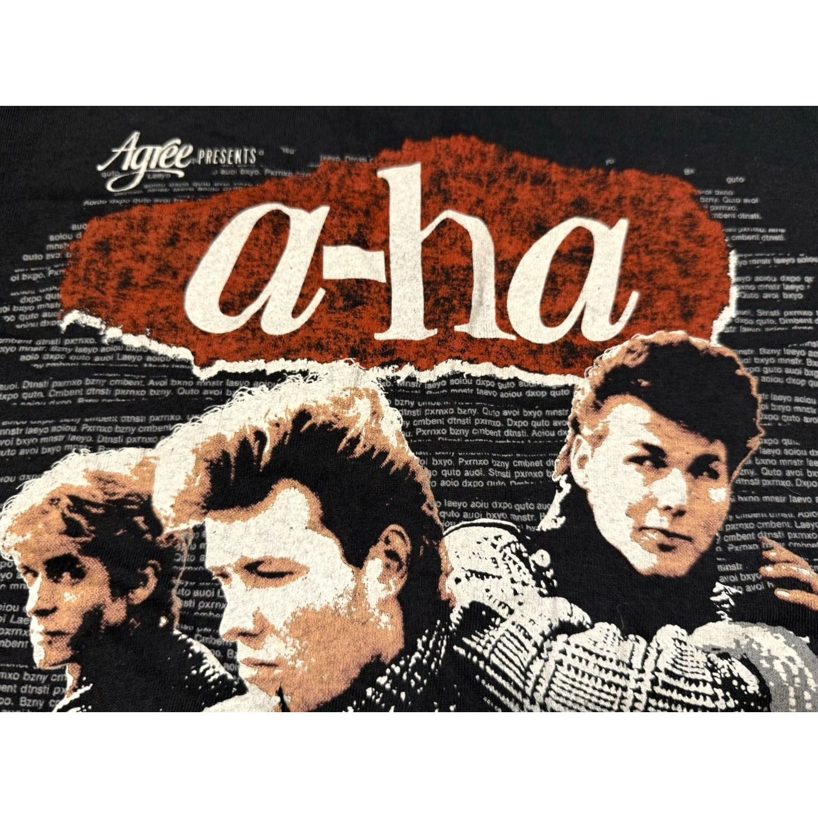 Hanes VINTAGE a-ha Shirt S/M Hanes Duran Pet Shop Boys Tear For Fears Unisex Adults Black 80s Band Music Hipster 80s Rock Tee Shirt Mens Womens Girls Boys Size US M / EU 48-50 / 2 - 4 Thumbnail