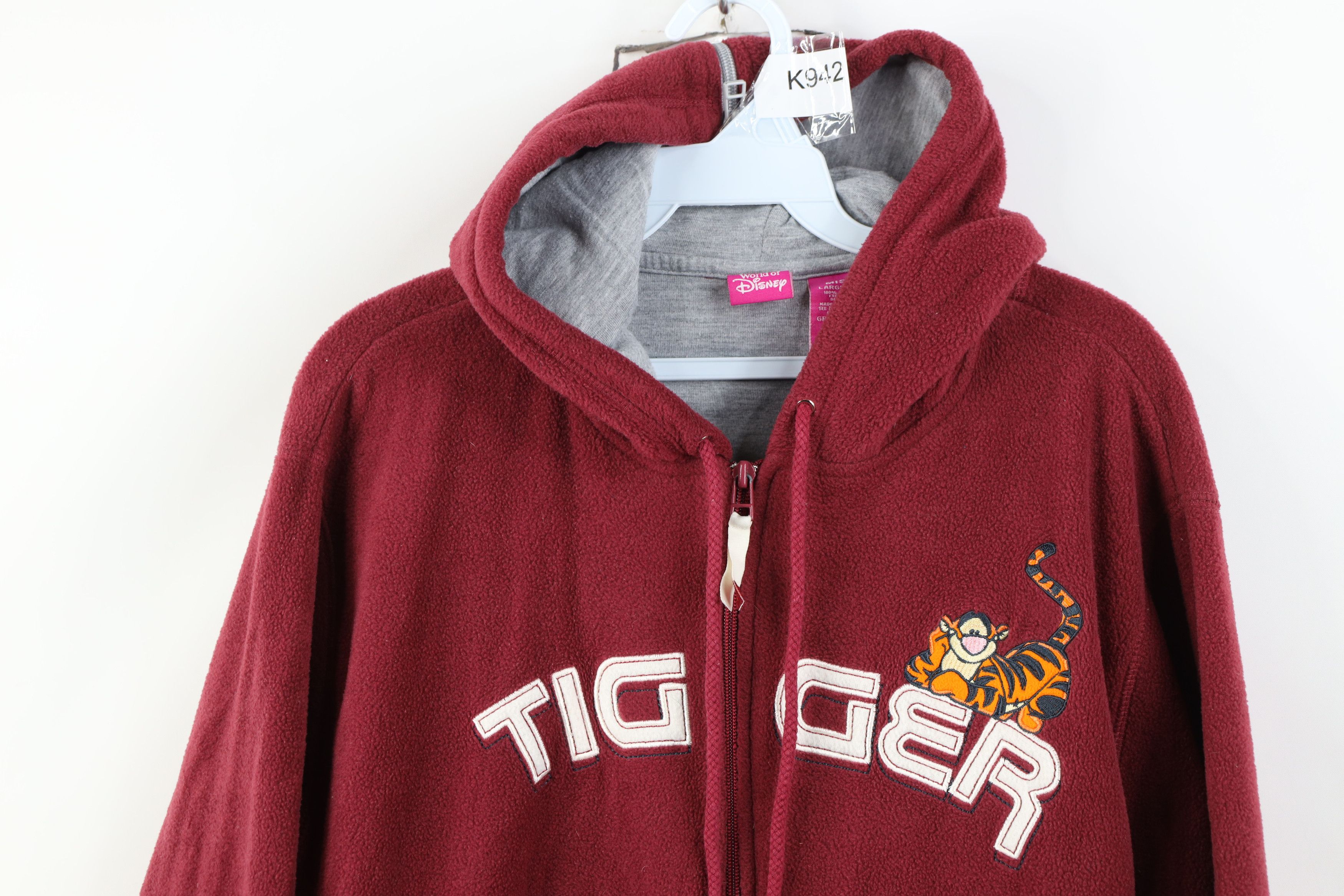 Disney Vintage 90s Disney Winnie the Pooh Tigger Fleece Cape Hoodie Size L / US 10 / IT 46 - 2 Thumbnail