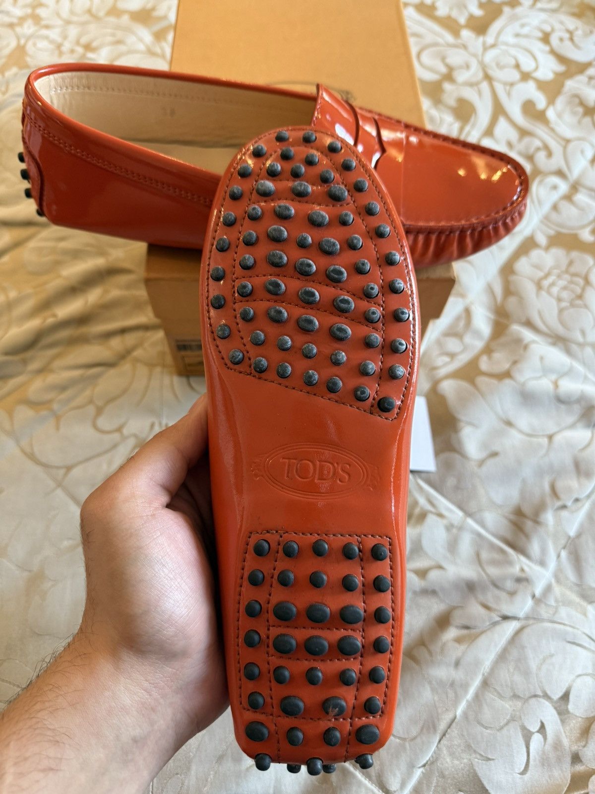 Tod's Tod`s Womans Brown Leather Driving Shoe Moc Toe Loafer FR 36 Size US 8 / IT 38 - 6 Thumbnail