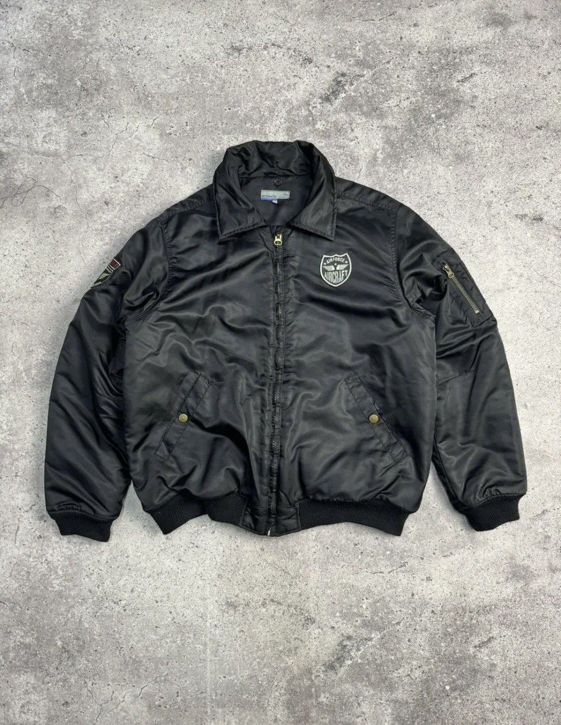 Pre-owned Avant Garde Y2k Ma 1 Intermediate Bomber Alpha Industries Jacket In Black