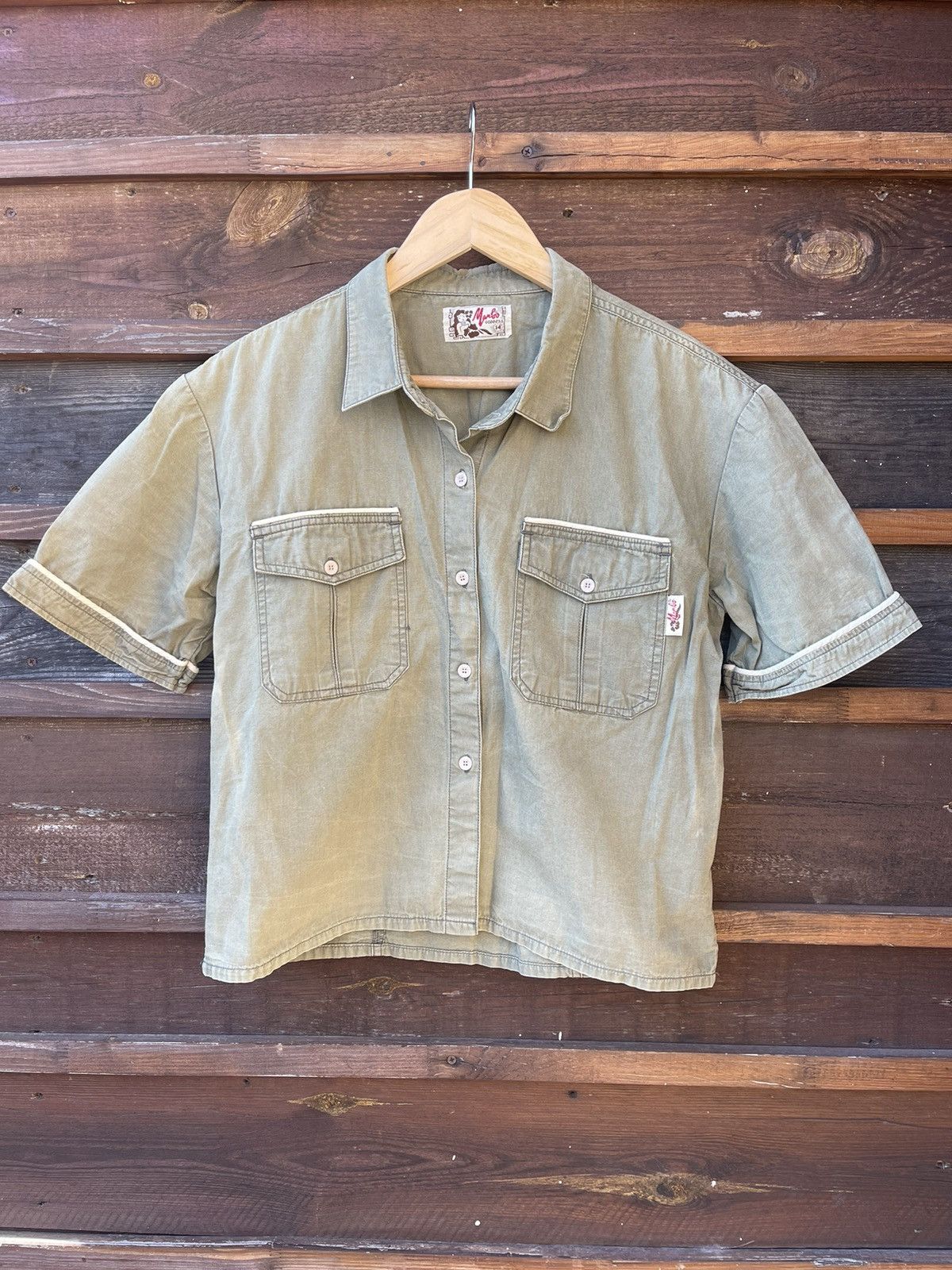 Mambo × Vintage 90’s Mambo Vintage military cargo khaki shirt pocket Size L / US 10 / IT 46 - 1 Thumbnail