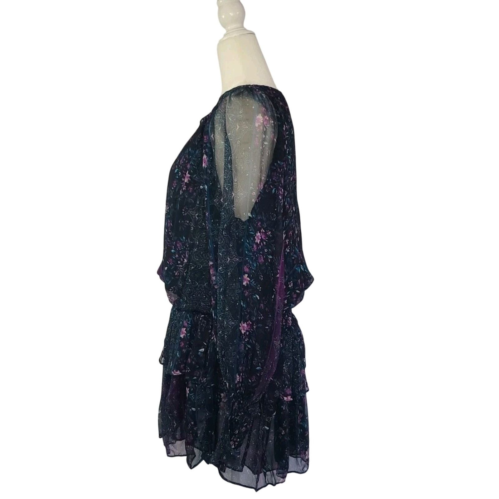 Ramy Brook Ramy Brook Womens Silk Puff Sleeve Logan Mini Dress Medium Size M / US 6-8 / IT 42-44 - 5 Thumbnail