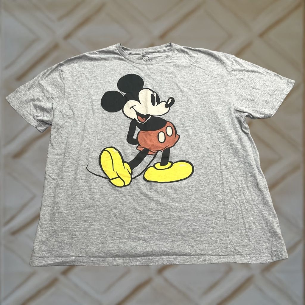 Disney Disney Mickey Mouse Graphic T-Shirt Mens 2X Gray Crew Neck Short Sleeve Tee Top Size US XXL / EU 58 / 5 - 1 Thumbnail