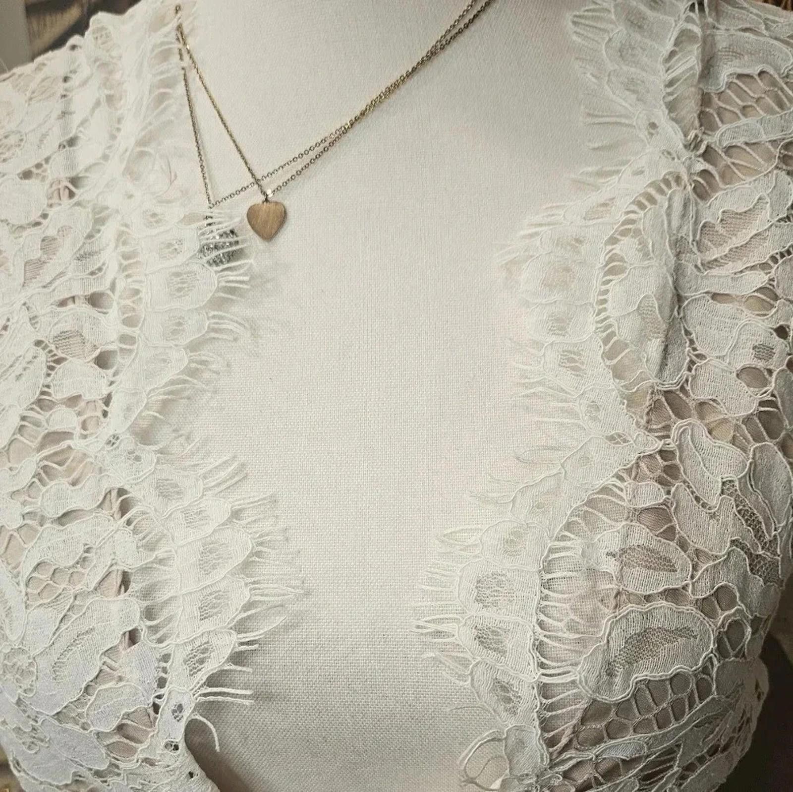 Tori Richard Nwt Tobi White Lace Dress with Tie Detail #70 Size L / US 10 / IT 46 - 3 Thumbnail