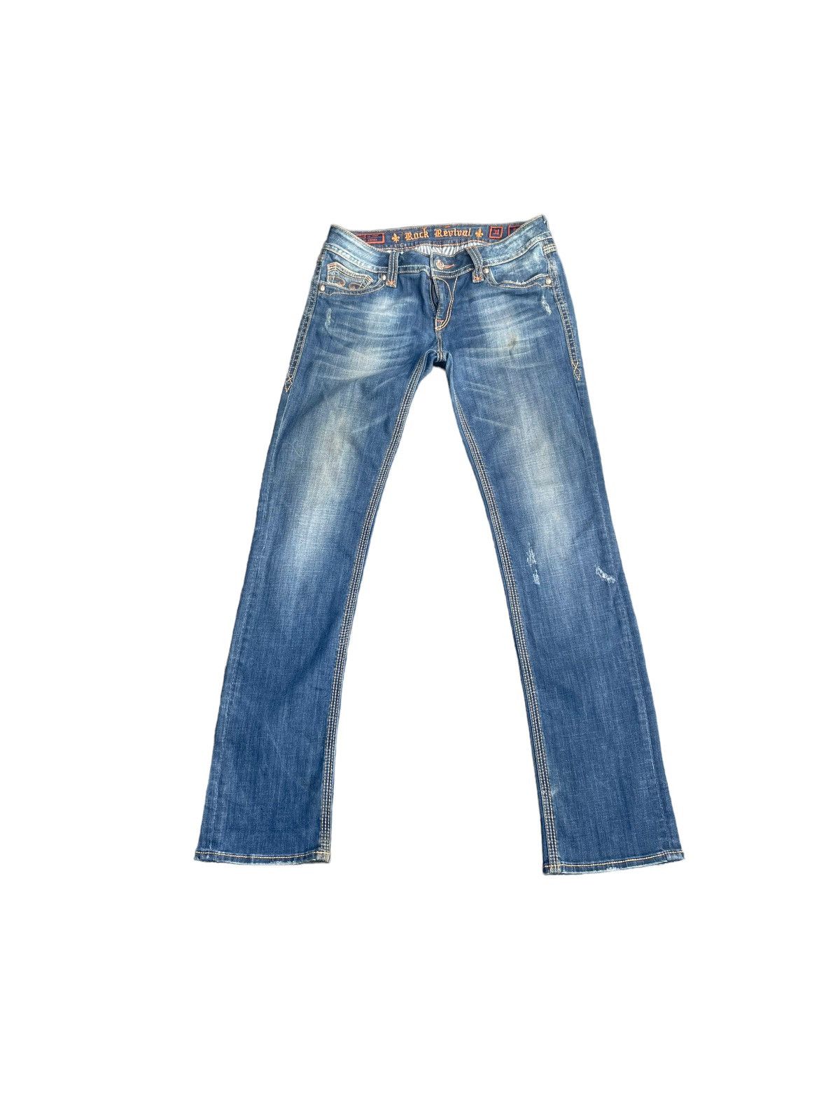 Rock Revival Rock Revival Debbie Straight Distresed Denim Size US 34 / EU 50 - 1 Thumbnail