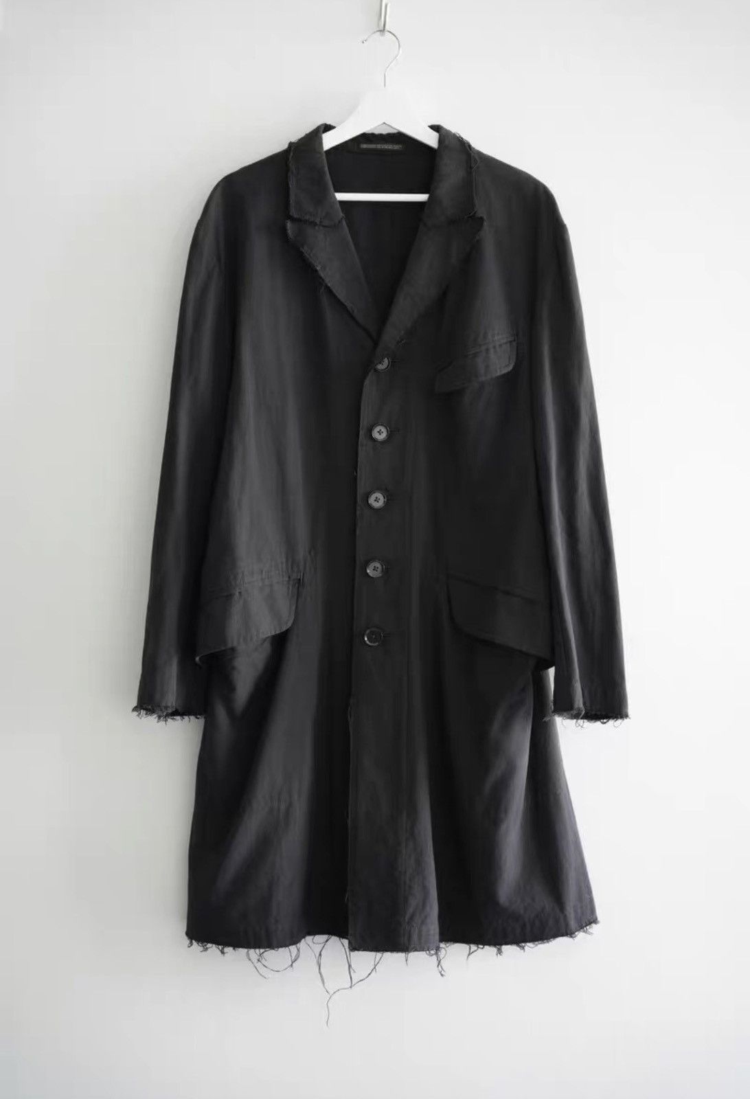 Yohji Yamamoto Yohji Yamamoto 10ss Bankruptcy Raw Edge Coat K4 Size US M / EU 48-50 / 2 - 1 Thumbnail
