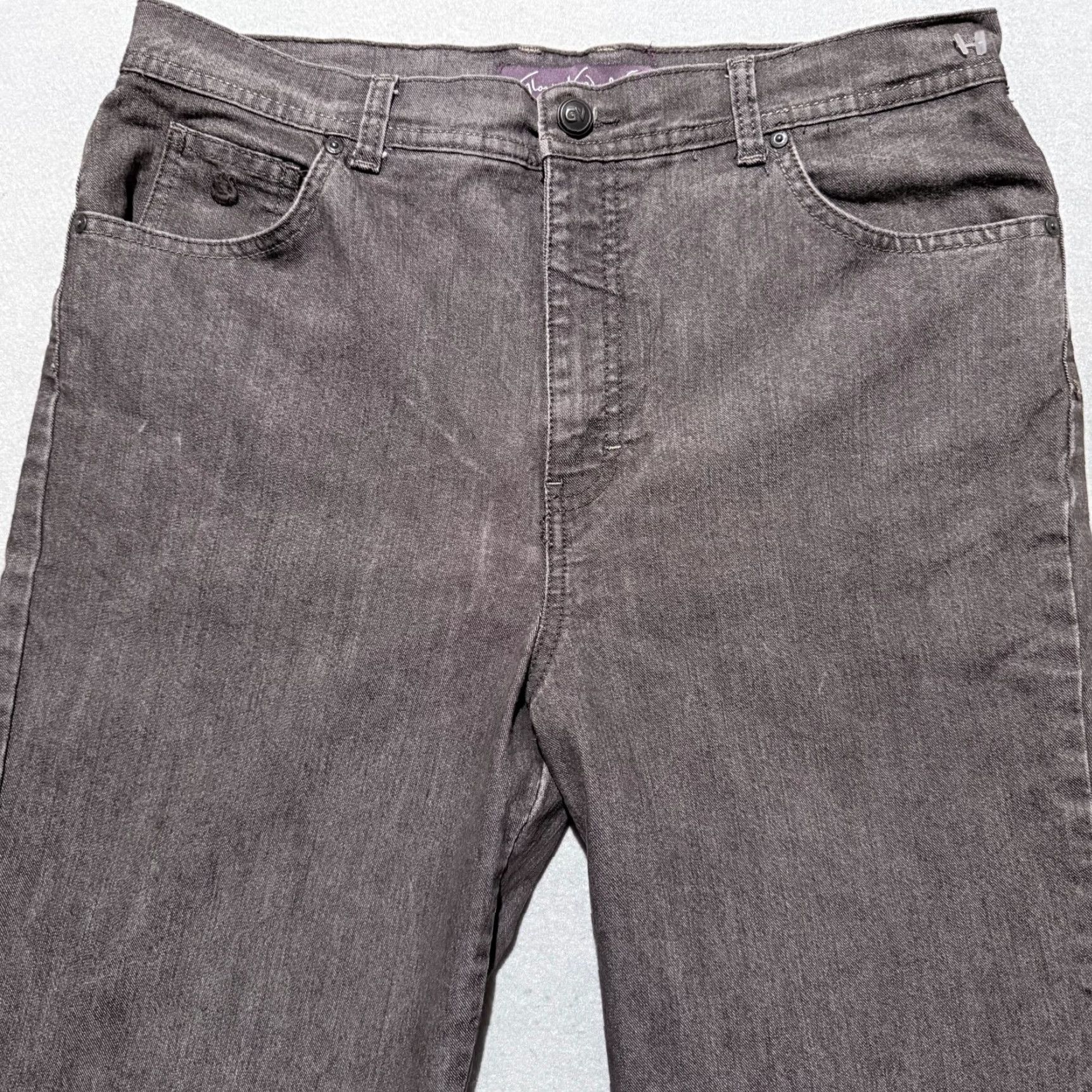 Gloria Vanderbilt Gloria Vanderbilt Amanda Jeans Bootcut Gray Denim Stretch High Rise Straight 14 Size 36" / US 14 / IT 50 - 3 Thumbnail