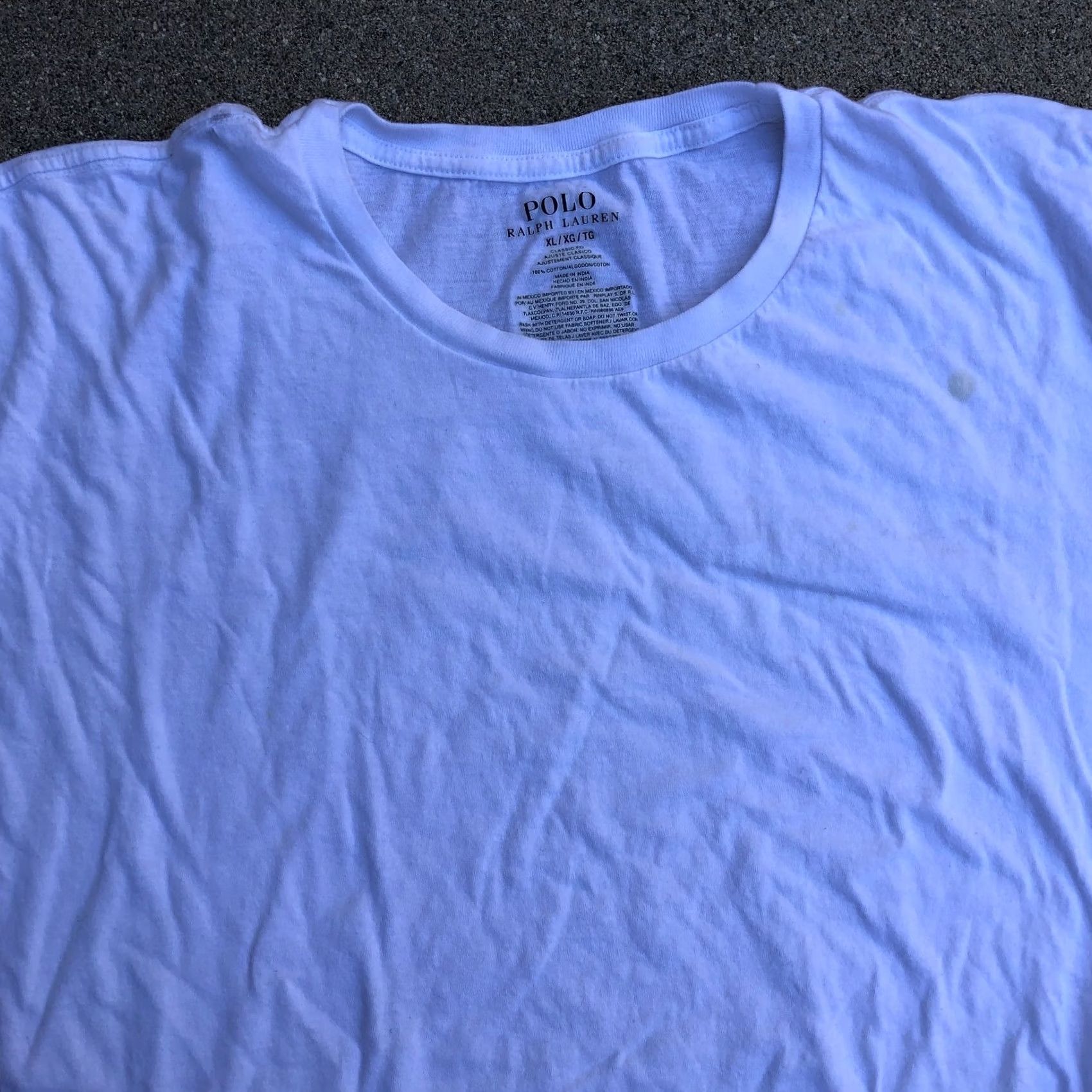 Polo Ralph Lauren POLO RALPH LAUREN Classic Fit T Shirt Men's XL White 100% Cotton Crew Neck Short Sleeve Solid Vintage? Size US XL / EU 56 / 4 - 2 Thumbnail