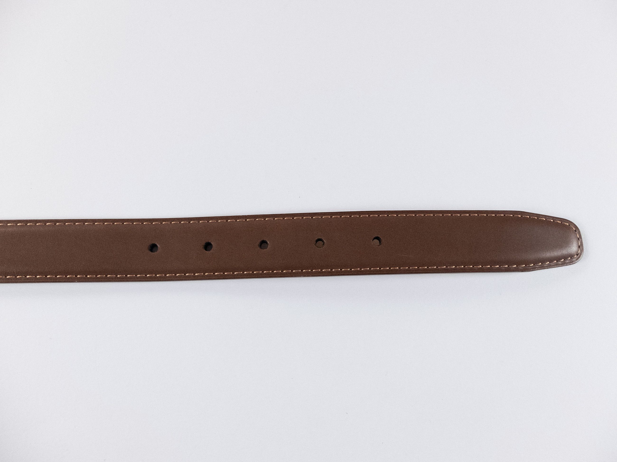 Berluti BERLUTI brown contrast stitch classic leather belt 95 Size 38 - 6 Thumbnail