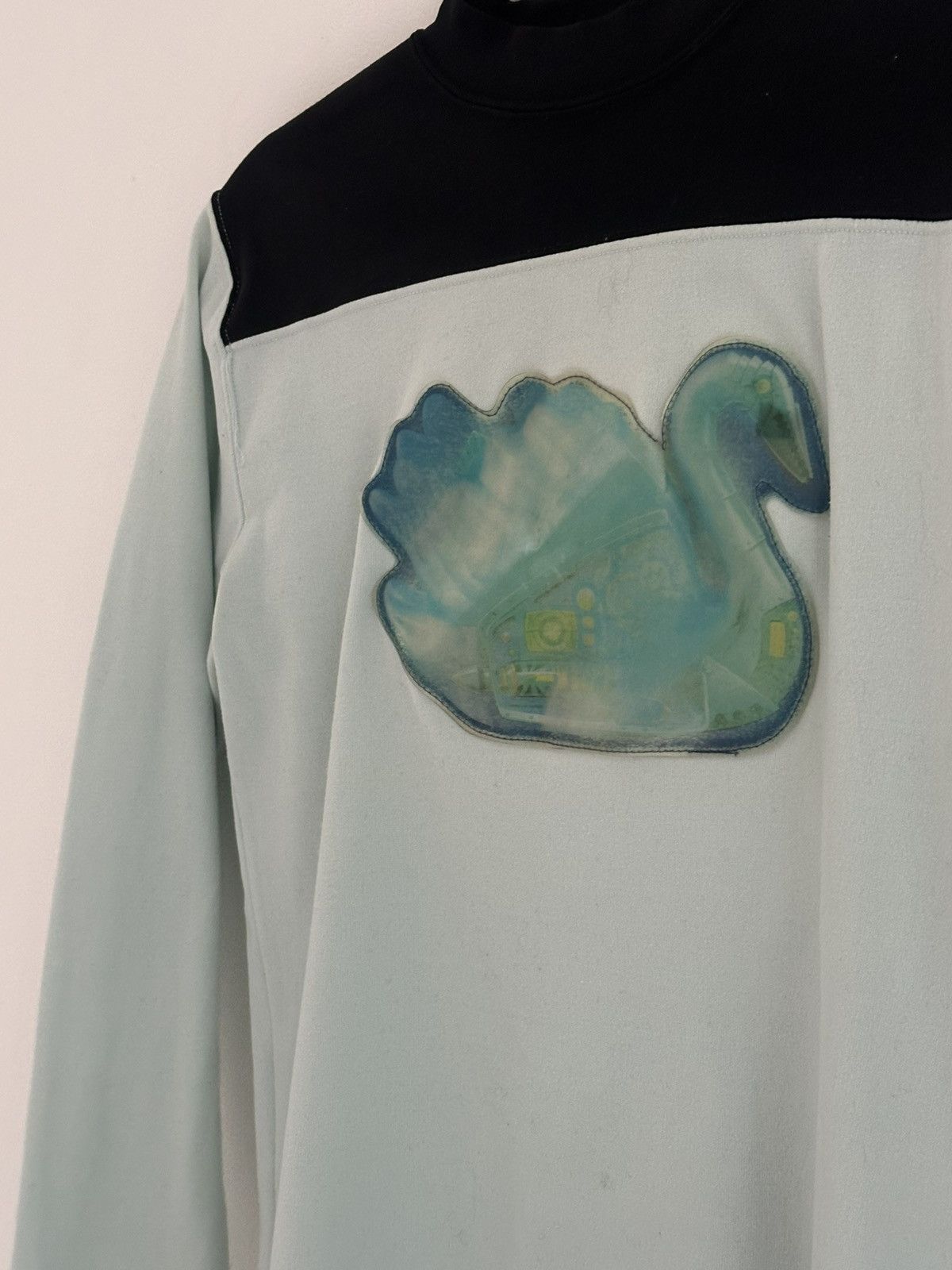 W&LT W&LT Lenticular Swan Appliqué Asymmetrical Black/Blue Shirt Size US M / EU 48-50 / 2 - 2 Thumbnail