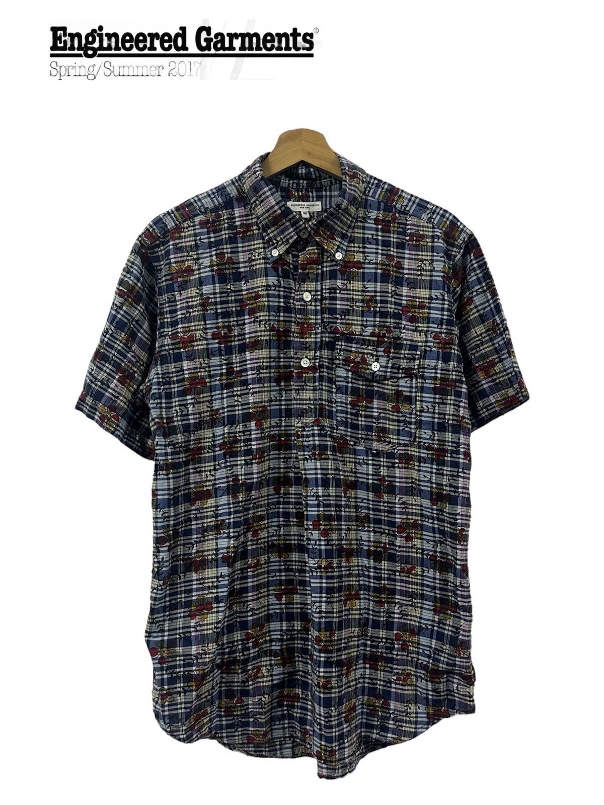 Engineered Garments SS17 Engineered Garments Floral Half Button Shirt Size US M / EU 48-50 / 2 - 2 Thumbnail