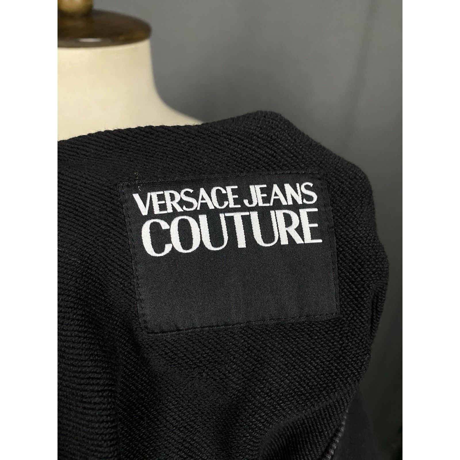 Versace Jeans Couture Versace Jeans Couture Big Logo Men's Black Crewneck Sweater Size US L / EU 52-54 / 3 - 10 Thumbnail