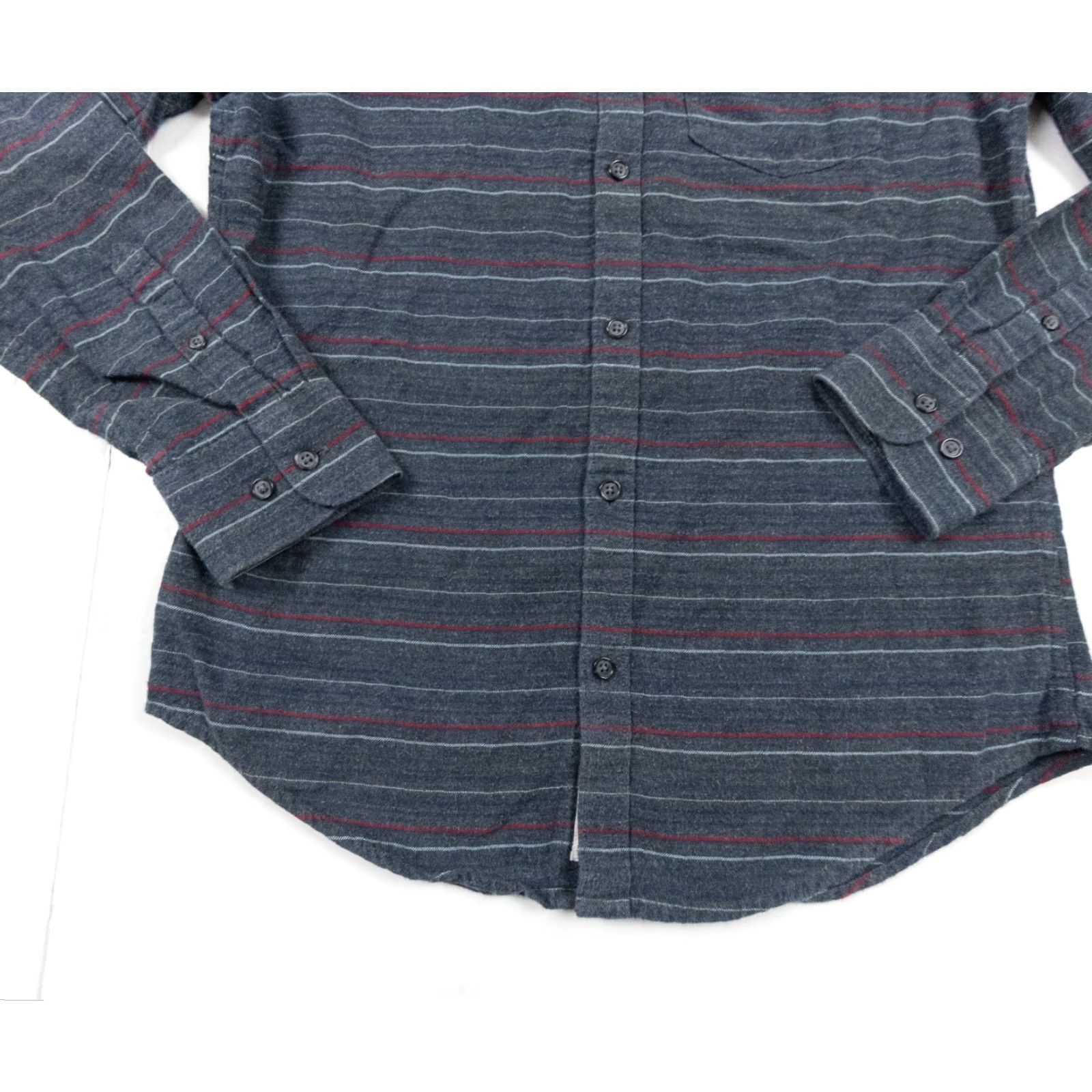 Original Penguin VINTAGE Penguin Men’s Button-Up Shirt Long Sleeve Striped Cotton Casual Business Slim Fit Adult Small Gray Size US S / EU 44-46 / 1 - 3 Thumbnail
