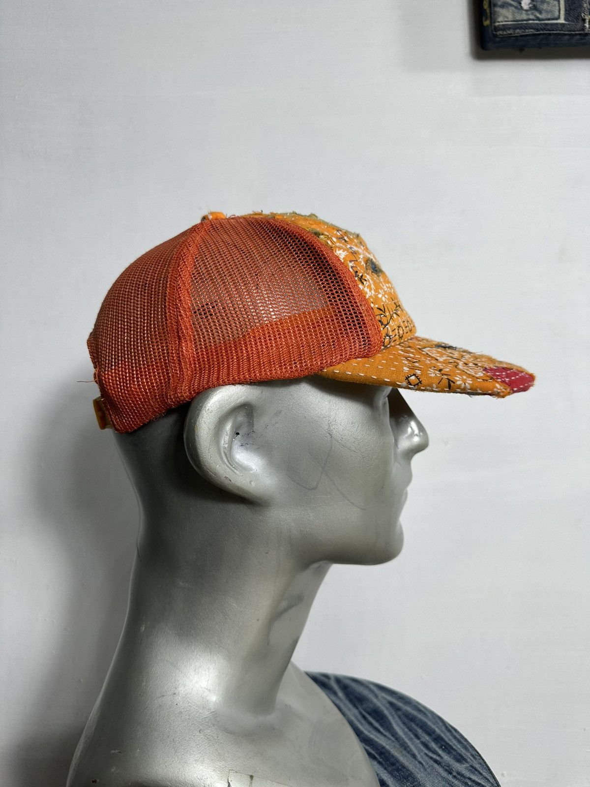 Handmade Custom Made Distressed Paisley Patchwork Boro Trucker hats Size ONE SIZE - 10 Thumbnail