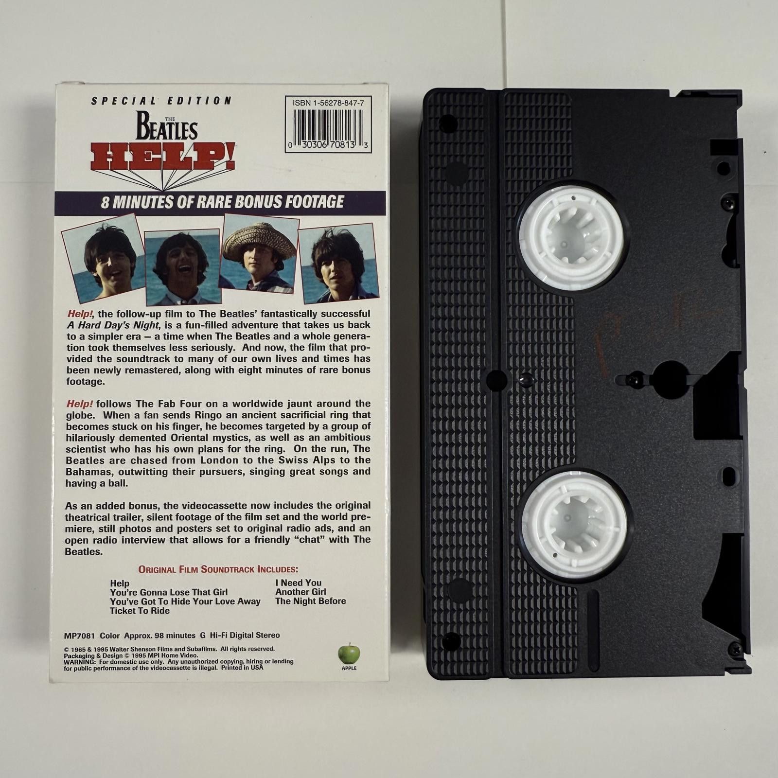 Designer The Beatles Rare VHS Collection Firsts & Help! 1995 Size ONE SIZE - 12 Thumbnail