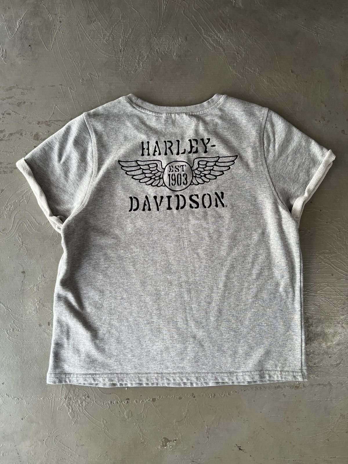 Harley Davidson Vintage Harley Davidson Thermal Sleeve Rollover Backhit Size US S / EU 44-46 / 1 - 1 Thumbnail