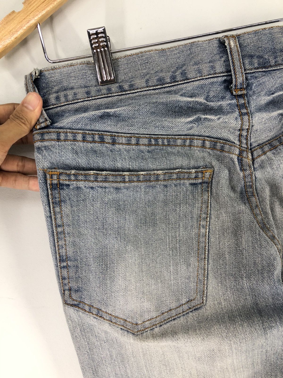Japanese Brand Vintage Union Station Distressed Light Wash Jeans Size US 30 / EU 46 - 19 Thumbnail