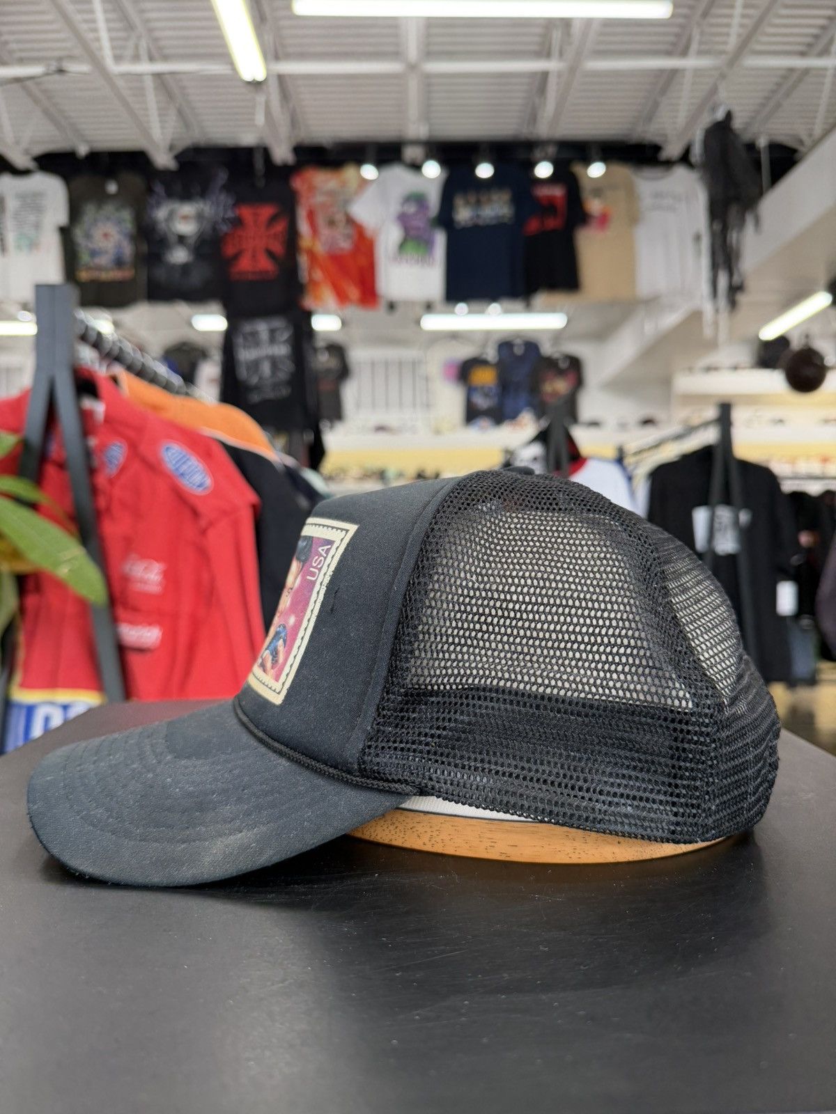 Vintage Vintage 90s Elvis Presley Stamp Trucker Hat Size ONE SIZE - 2 Thumbnail
