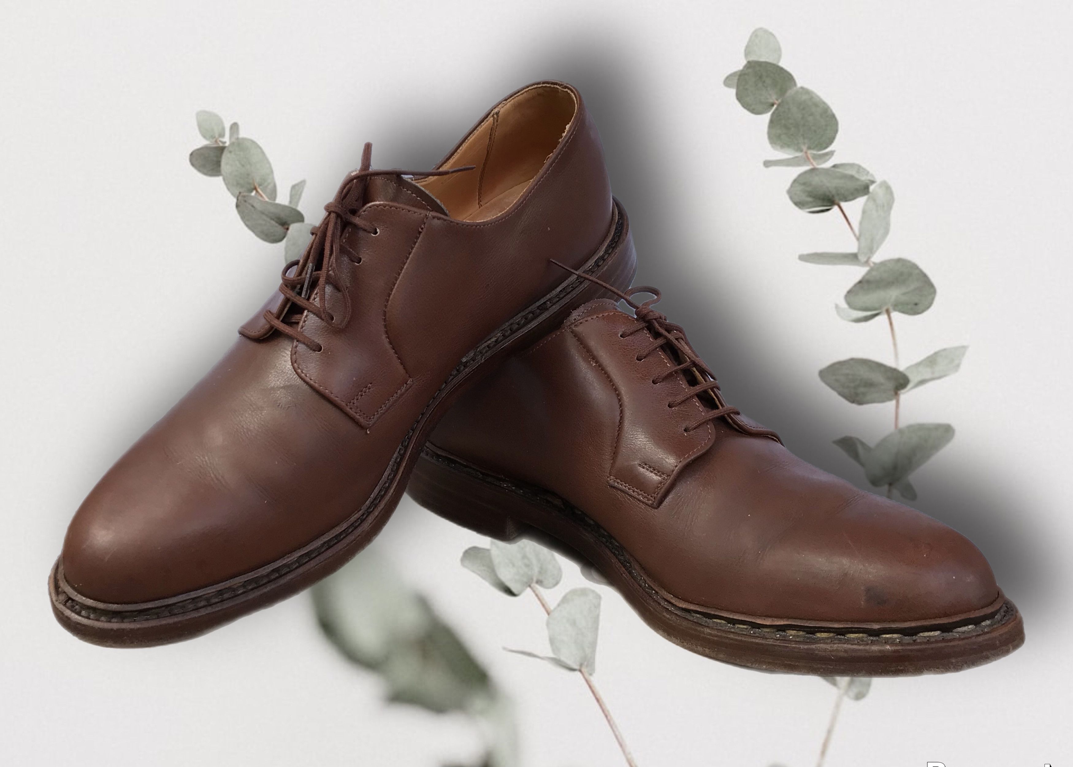 Paraboot Paraboot Brown Brogue Leather Derby Shoes Lace Up Oxfords Size US 11 / EU 44 - 5 Thumbnail