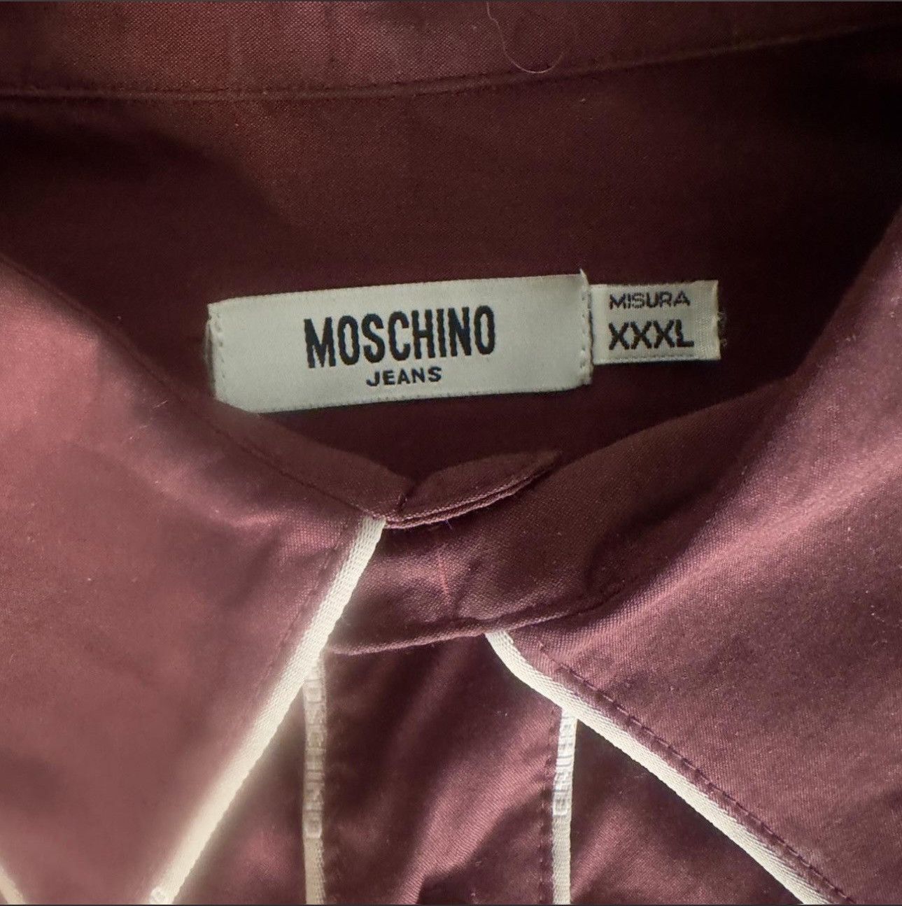 Moschino Vintage Moschino Satin Western Shirt in deep burgundy. Size US L / EU 52-54 / 3 - 5 Thumbnail