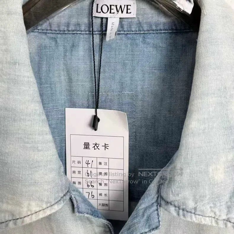 Loewe Loewe size 41 Button-down Shirt with Vintage Back Leather L Size US L / EU 52-54 / 3 - 2 Thumbnail