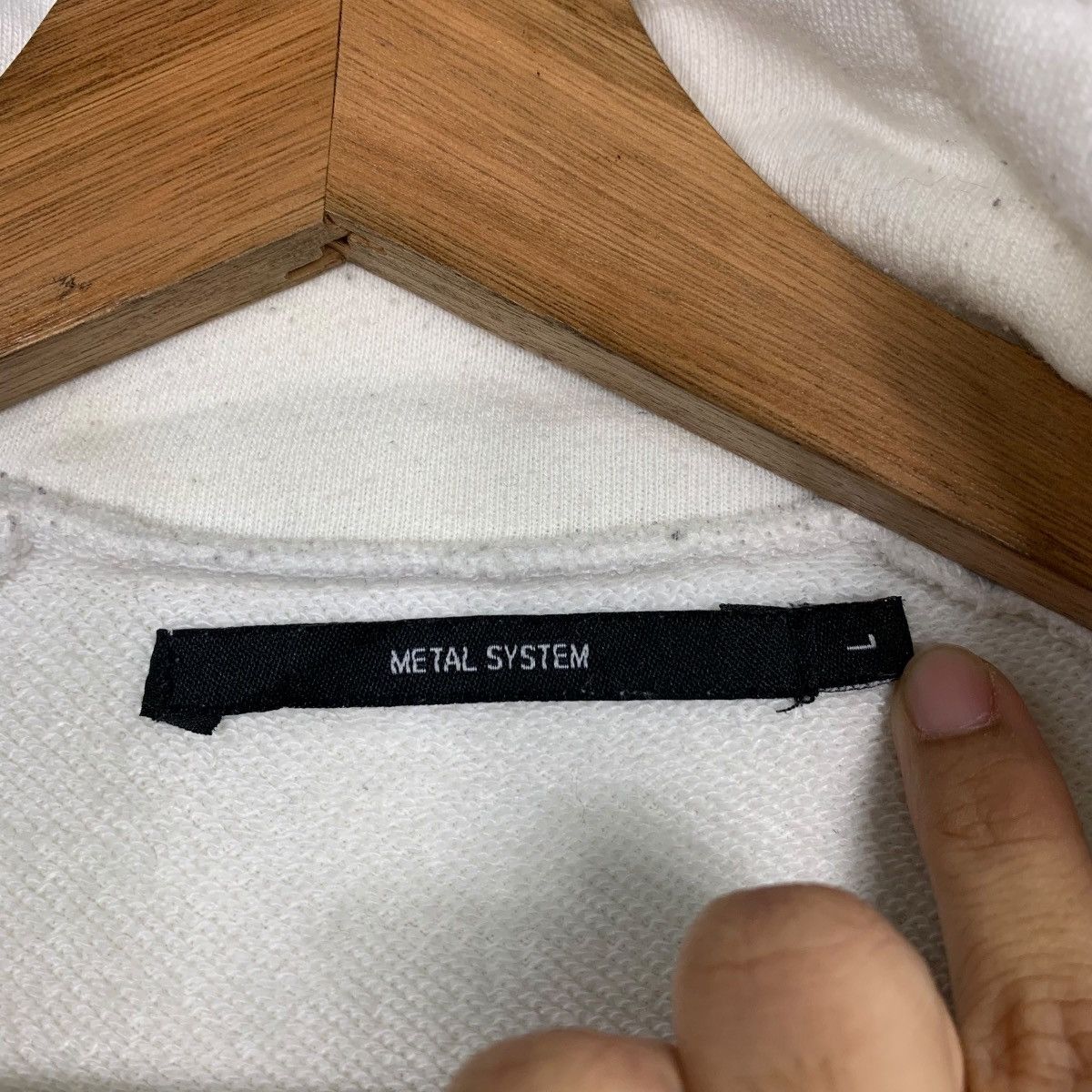 Japanese Brand METAL SYSTEM The Integral Big Logo White Sweater #1599-C71 Size US L / EU 52-54 / 3 - 17 Thumbnail