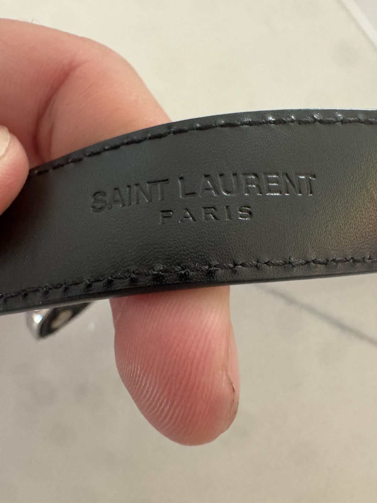 Saint Laurent Paris Hedi Western Belt Leather Size 36 - 3 Thumbnail