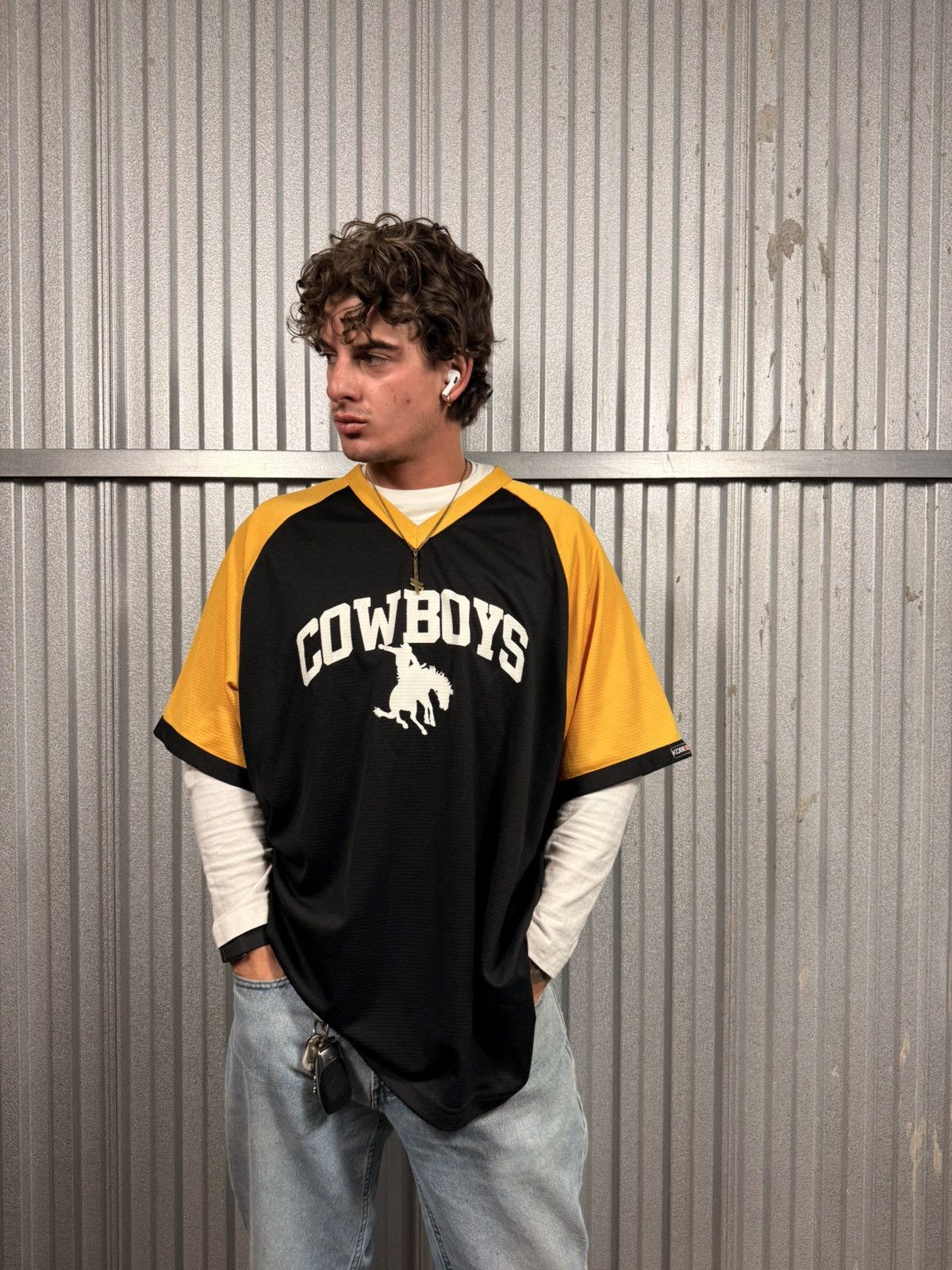 Other Vintage Wyoming Cowboys Western Wear Oversized Jersey Size US XXL / EU 58 / 5 - 2 Thumbnail