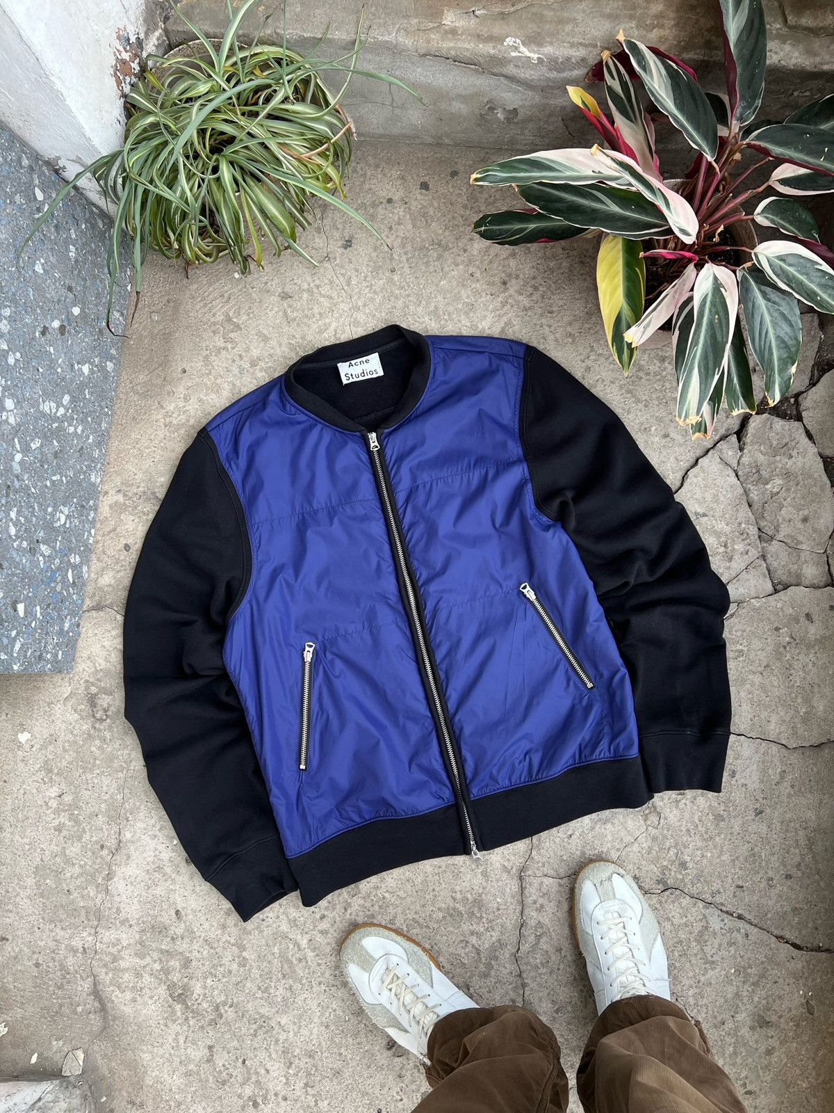 Acne Studios SS14 Acne Studios Keanu Two Tone Nylon Bomber Jacket Size US XL / EU 56 / 4 - 7 Thumbnail