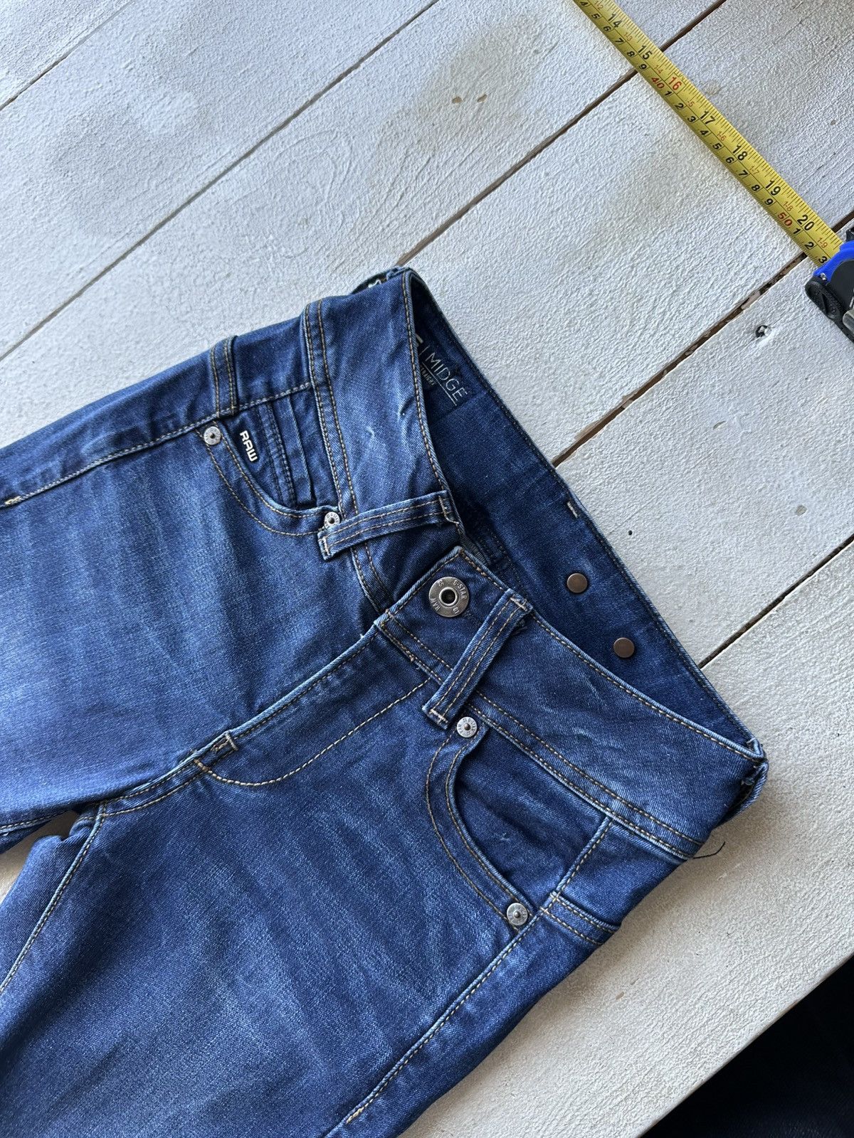 G-Star VNTG🚨G STAR RAW Jeans AVANT GARDE Washed Denim y2k Size 22" - 2 Thumbnail