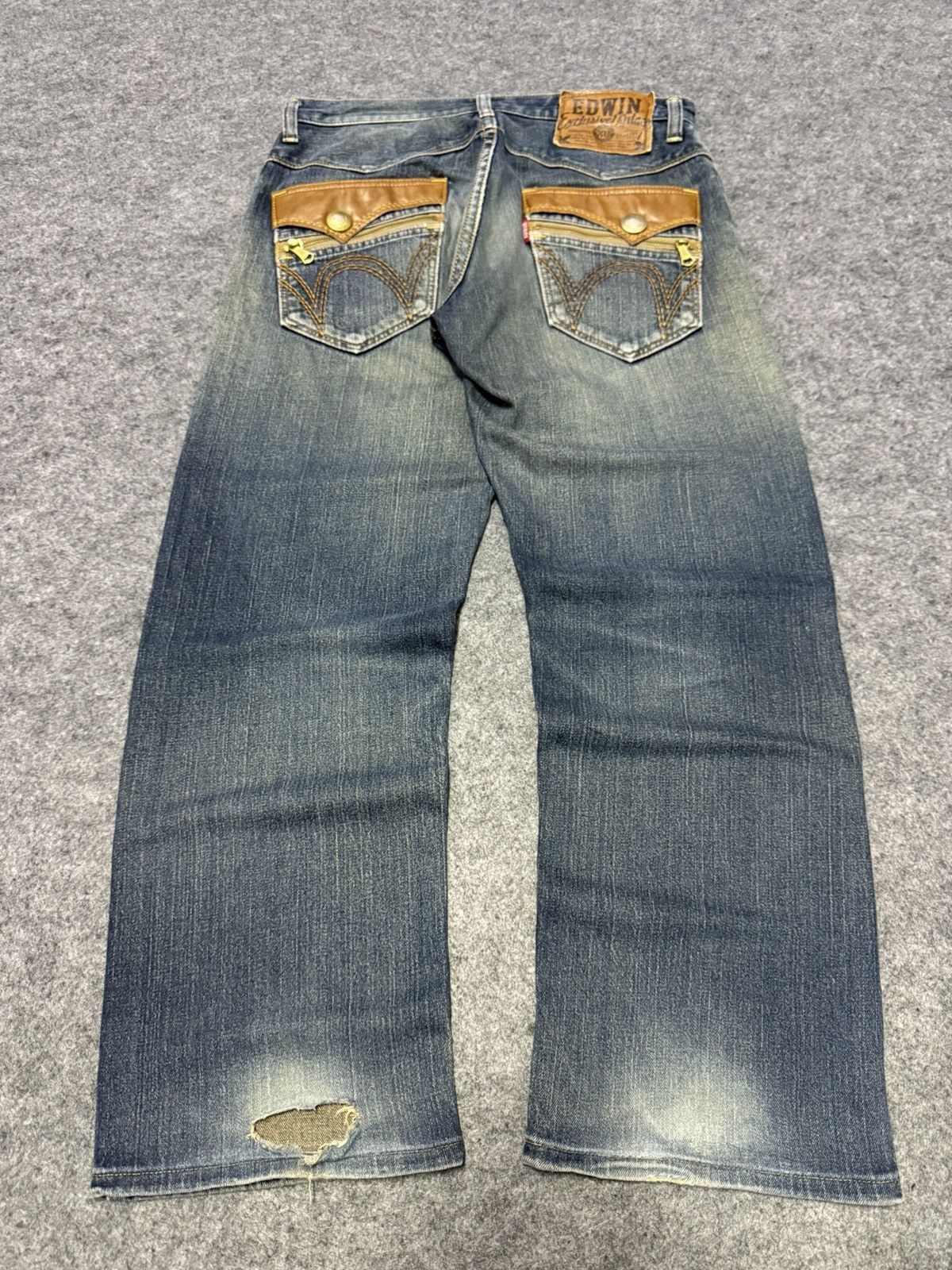 Vintage 90s Lee Riveted Buckle Back Baggy Wide Leg Skater