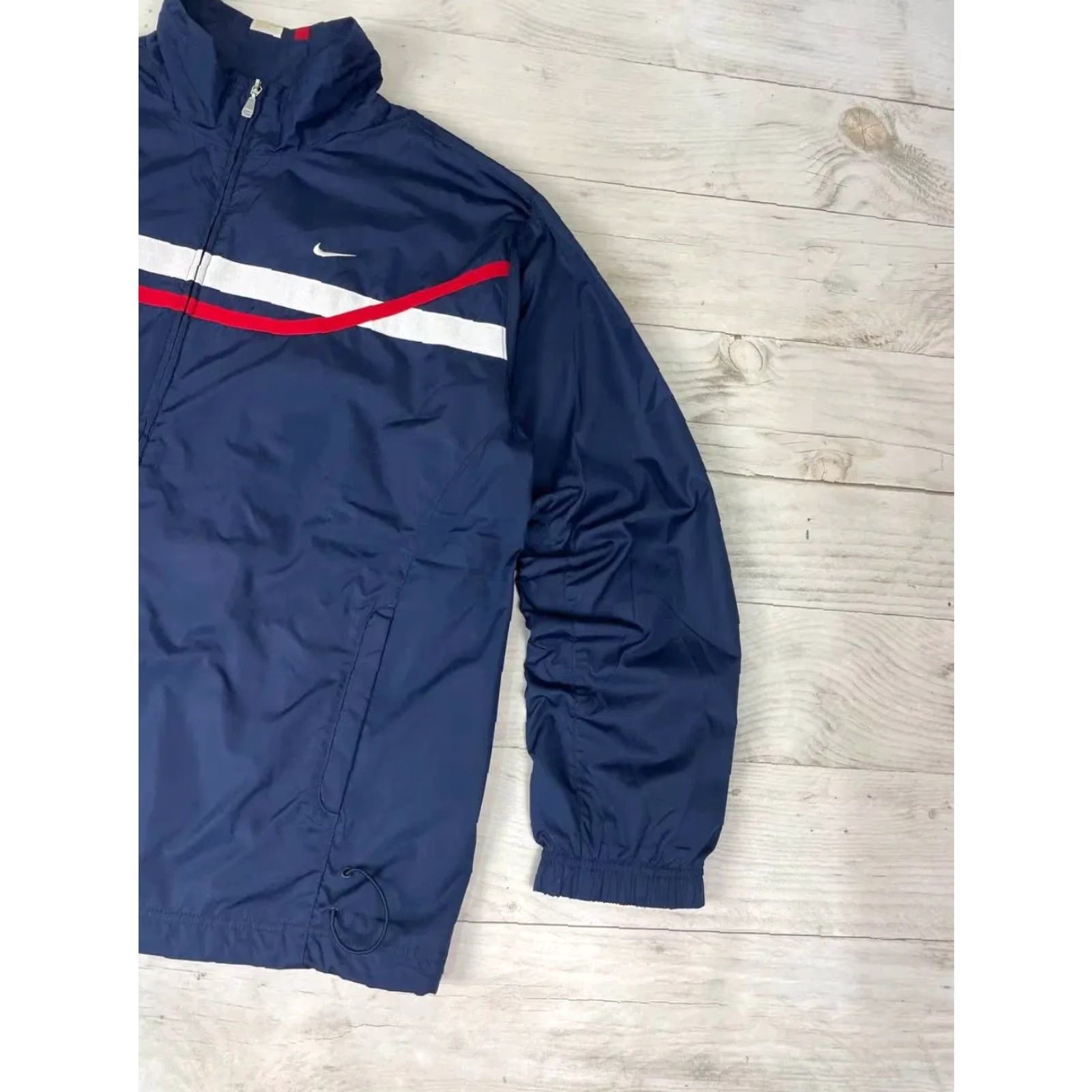 Nike VINTAGE Nike Tracksuit Jacket And Pants 2XL Men Blue Nylon Zip Activewear 2 Piece Set Size 48R - 6 Thumbnail