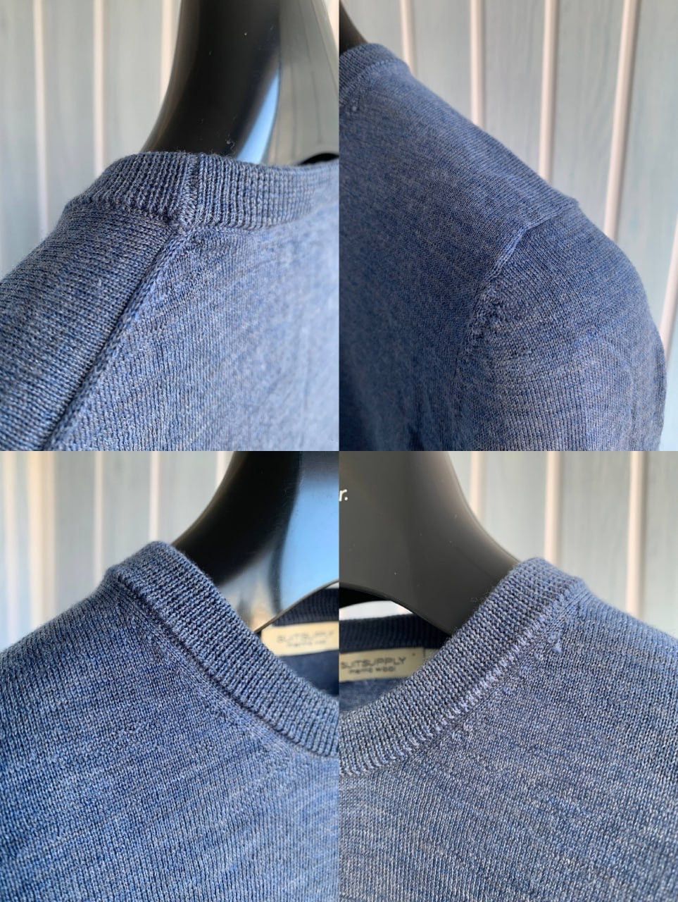 Suitsupply Suitsupply Merino Wool Blend Blue Knit Men Pullover Sweater Size US XS / EU 42 / 0 - 19 Thumbnail