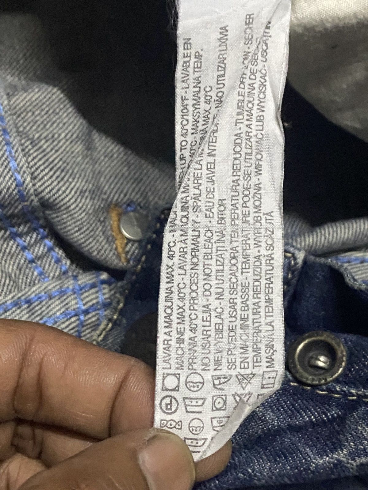 Rhude × Zara Vintage Zara Denim Distressed Straight Fit Jeans Size US 29 - 24 Thumbnail