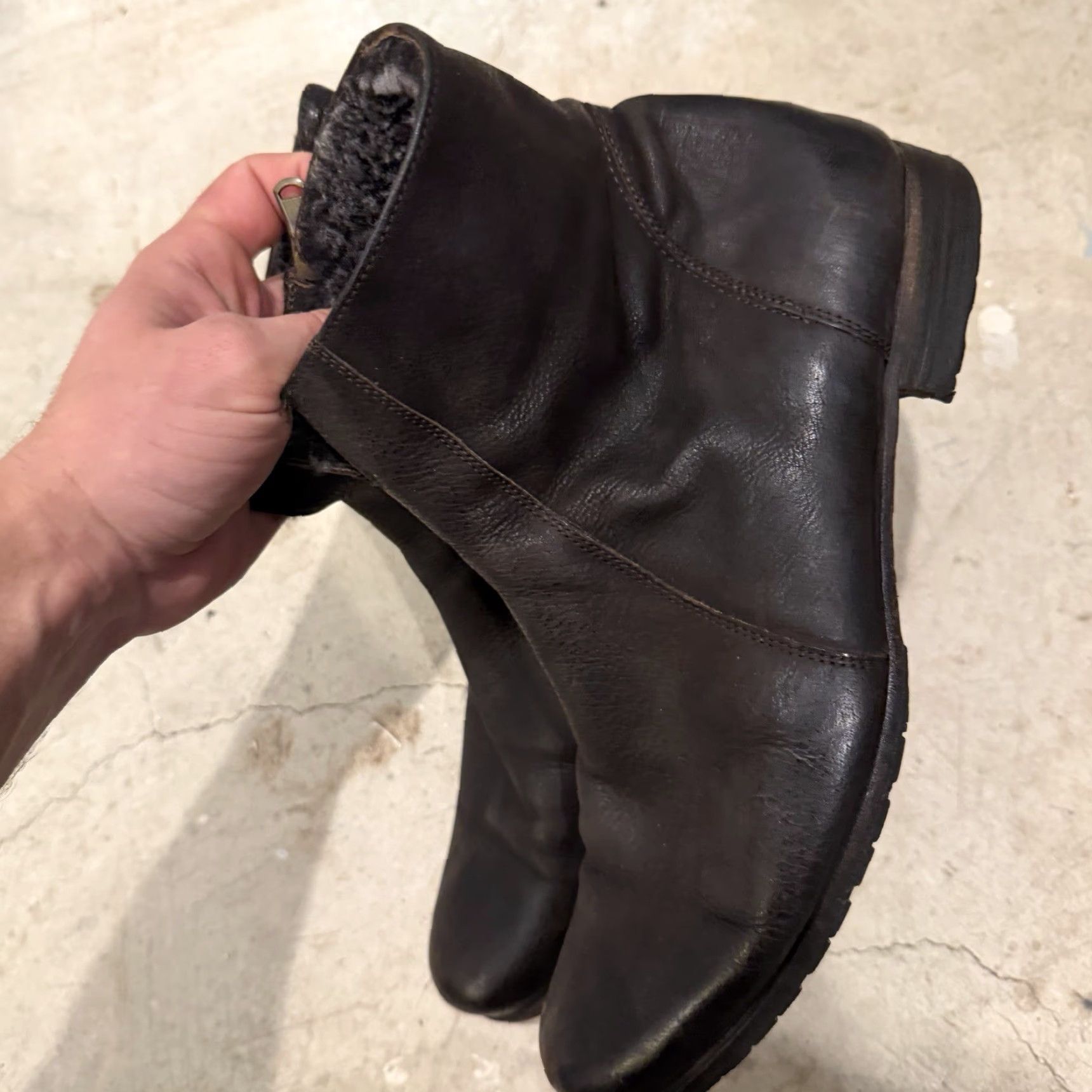 Billy Reid VINTAGE Billy Reid Mens Boots Paglia Brown Fur Leather Italy 10 Zipper Boot Mens/girls? Size US 10 / EU 43 - 5 Thumbnail