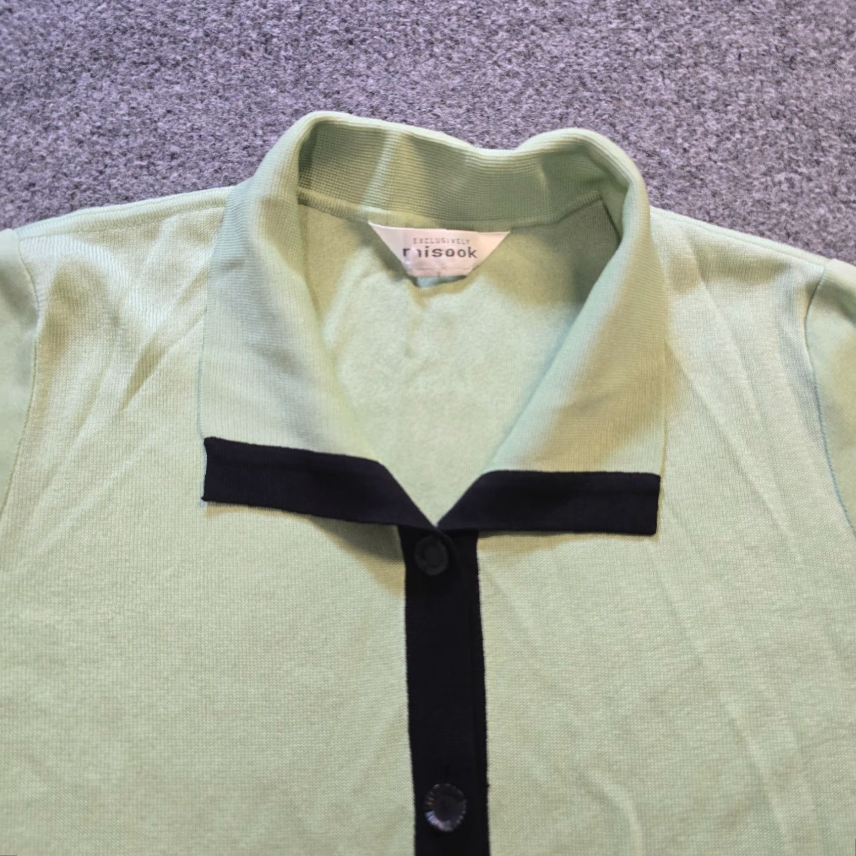 Vintage Misook Cardigan Womens Large Green Button Long Sleeve Stretch No Iron Knits Modern Classic Womens L Cardigan Green Button Long Sleeve Stretch No Iron Size L / US 10 / IT 46 - 2 Thumbnail