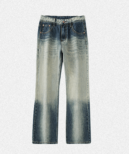 Japanese Brand × Jean Vintage loose straight casual versatile gradient jeans Size US 32 / EU 48 - 5 Thumbnail