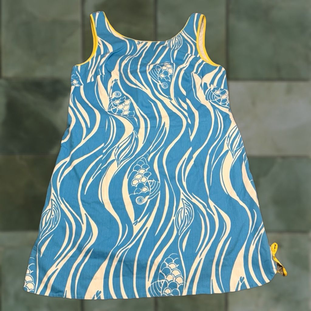 Lilly Pulitzer Lilly Pulitzer Delia Shift Dress Joe Fish Turquoise - Women - Dress - 12 - Turquoise - Fish Size XL / US 12-14 / IT 48-50 - 1 Thumbnail