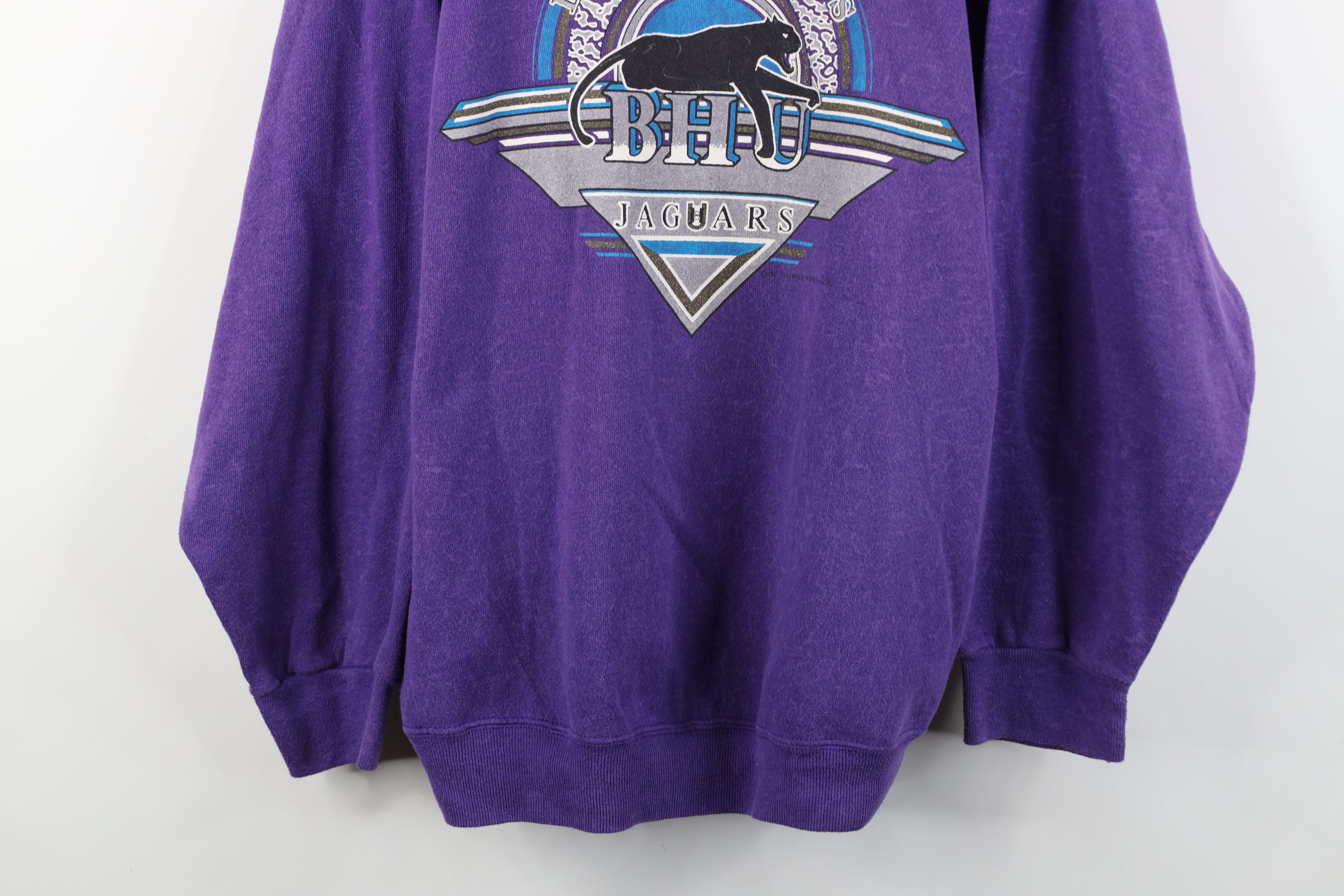 Vintage Vintage 90s Hills University Jaguars Sweatshirt Purple USA Size XL / US 12-14 / IT 48-50 - 3 Thumbnail