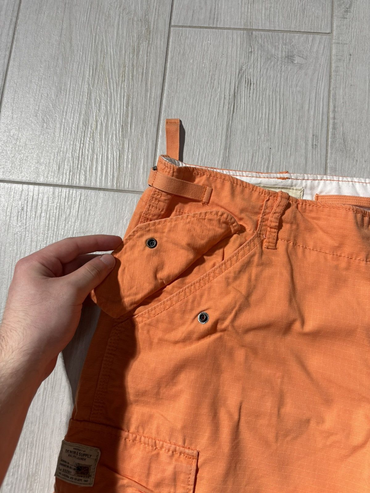 Denim & Supply Ralph Lauren Denim Supply Ralph Lauren Cargo Shorts Peach Colour Size US 38 / EU 54 - 6 Thumbnail